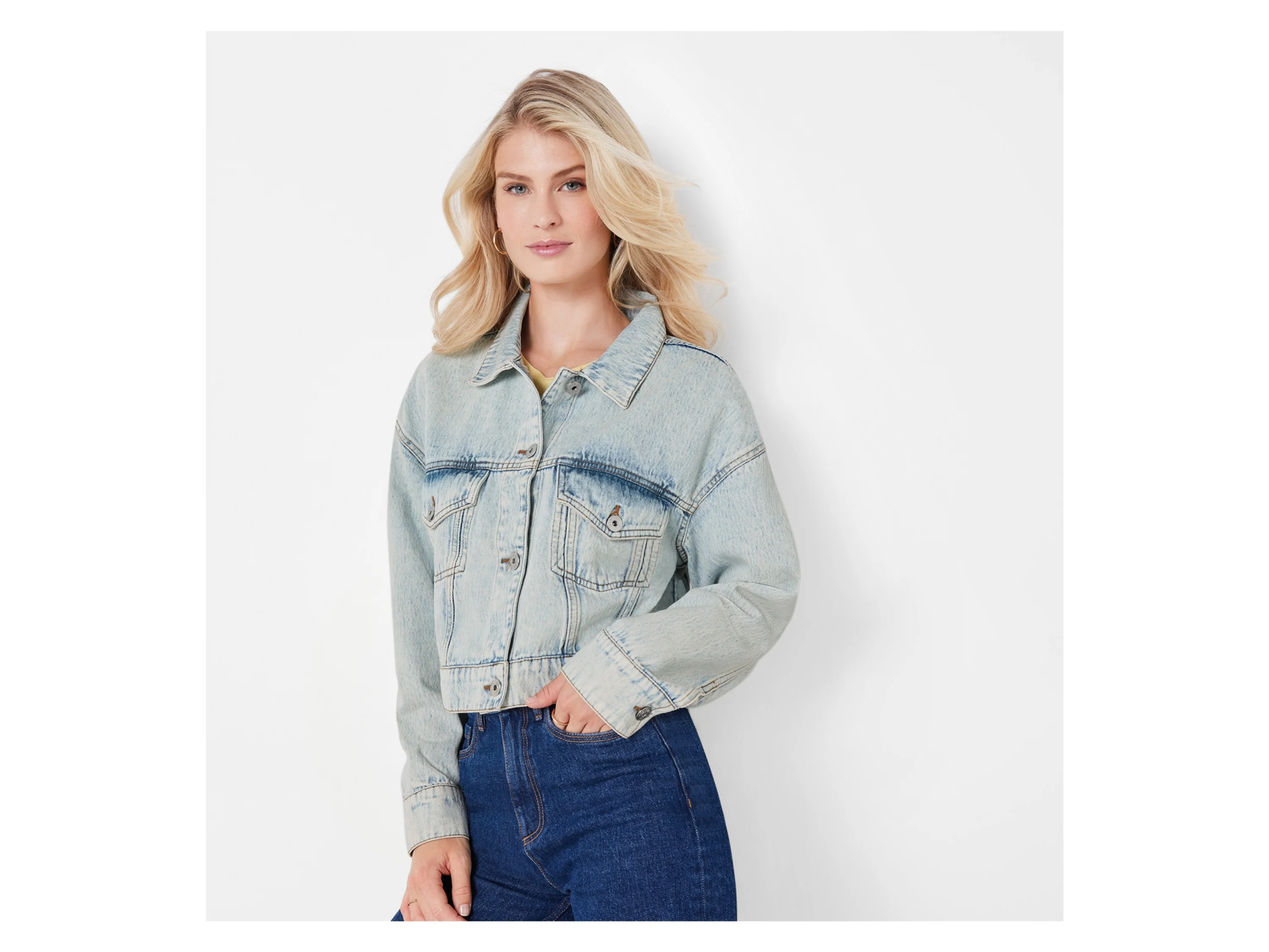 ESMARA® Damen Jeansjacke (Hellblau, 46) – Bild 2 von 4