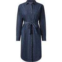 ESMARA® Damen Jeanskleid, mit Bindegürtel (Blau, 38)