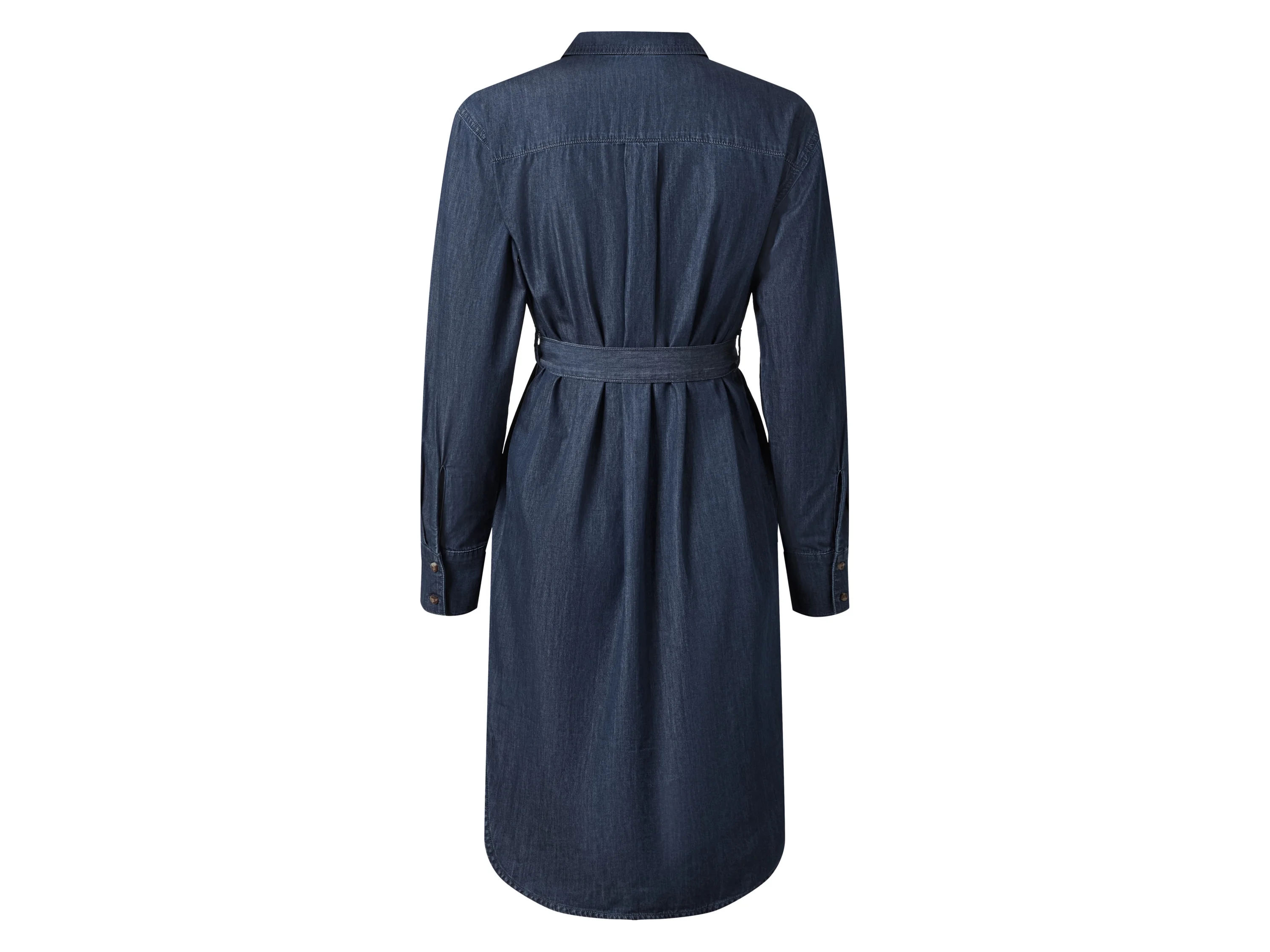 ESMARA® Damen Jeanskleid, mit Bindegürtel (Blau, 38) – Bild 3 von 4