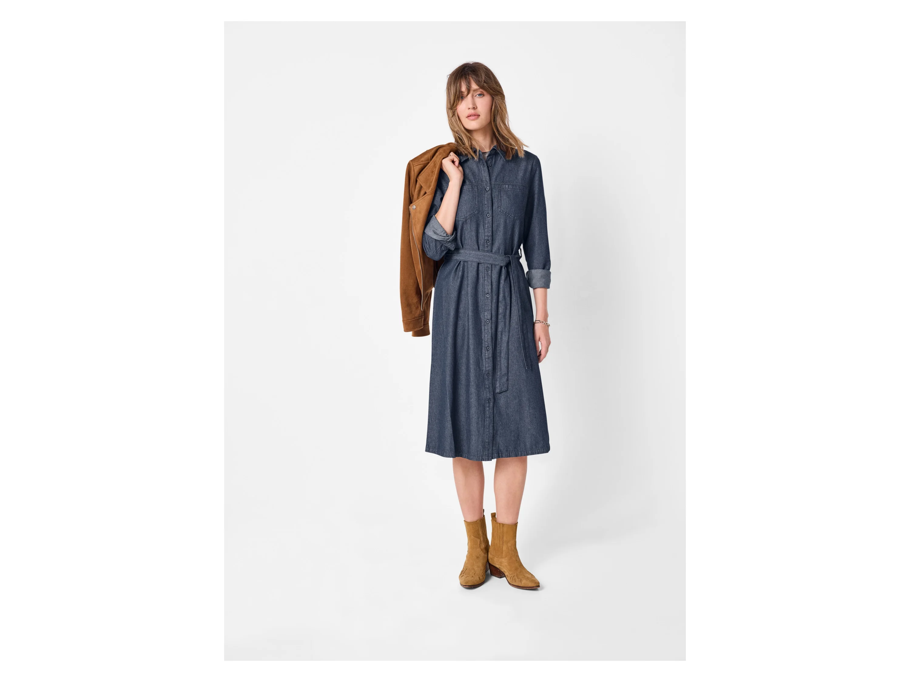 ESMARA® Damen Jeanskleid (Dunkelblau, 42) – Bild 2 von 4