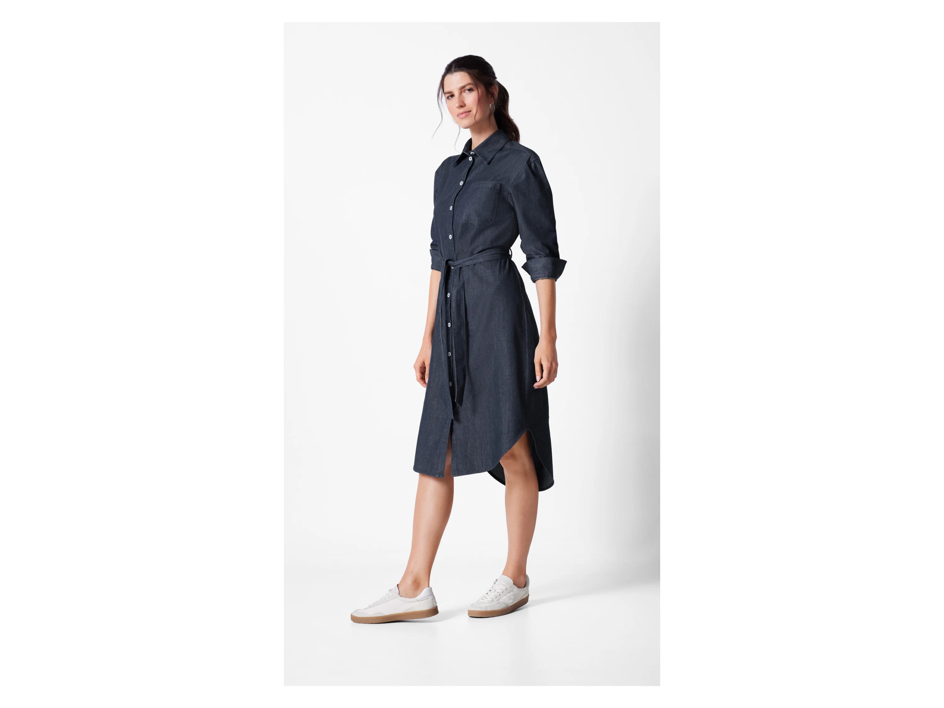 ESMARA® Damen Jeanskleid (Dunkelblau, 34) – Bild 2 von 4