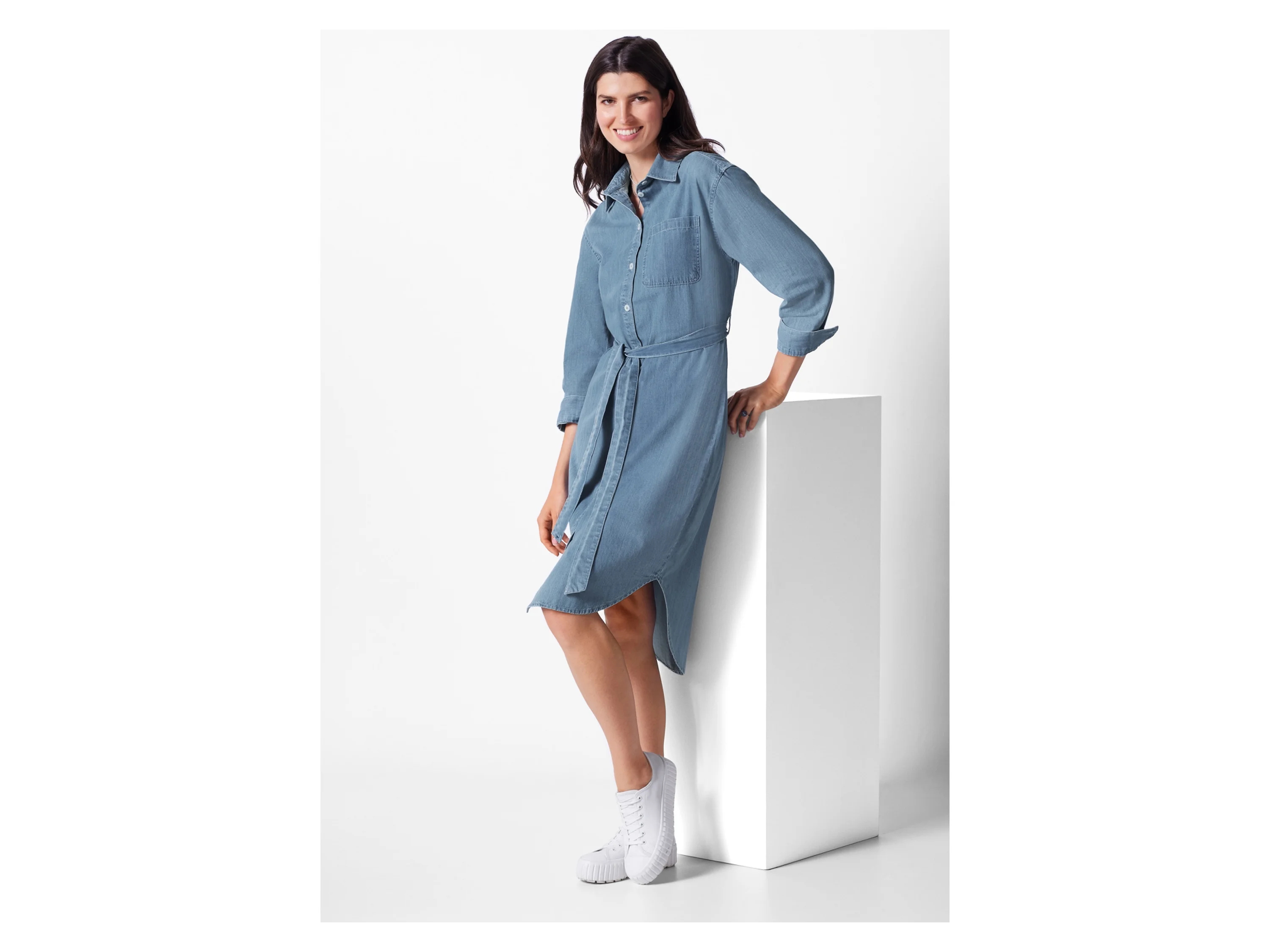 ESMARA® Damen Jeanskleid (Hellblau, 34) – Bild 2 von 4