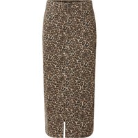ESMARA® Damen Jeansrock Midi (Gemustert, 40)