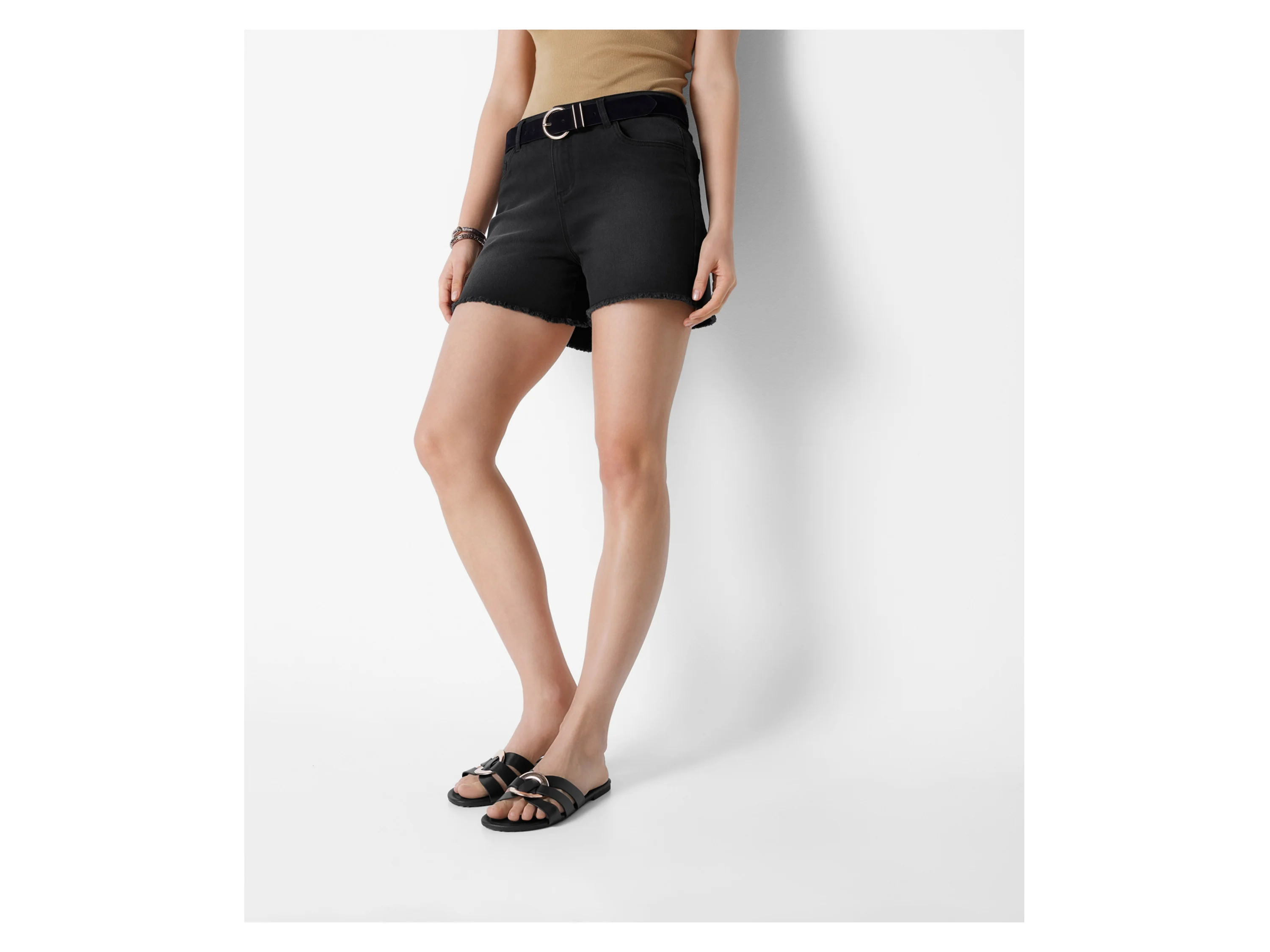 ESMARA® Damen Jeansshorts, leger geschnitten (Schwarz, 44) – Bild 2 von 3