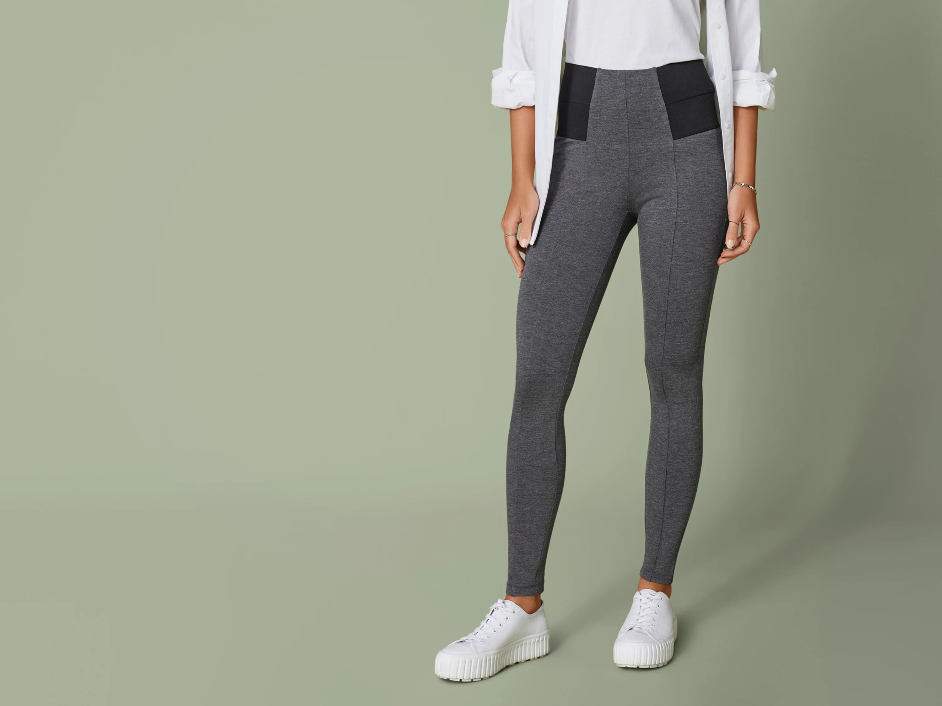 ESMARA® Damen Jeggings Shaping (Grau, XS(32/34)) – Bild 2 von 3