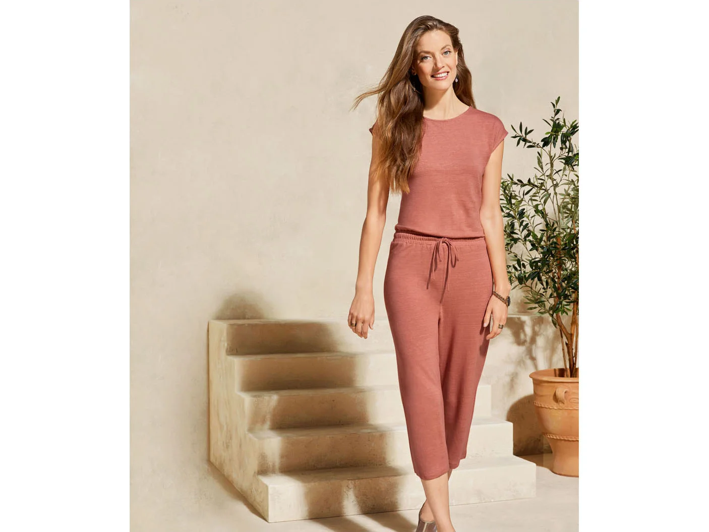 ESMARA® Damen Jumpsuit (Koralle, M(40/42)) – Bild 2 von 4