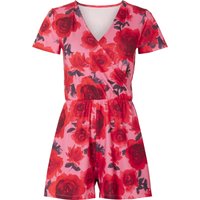 ESMARA® Damen Jumpsuit (Muster pink/rot, S(36/38))