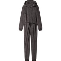ESMARA® Damen Jumpsuit Plüsch (Dunkelgrau, L(44/46))