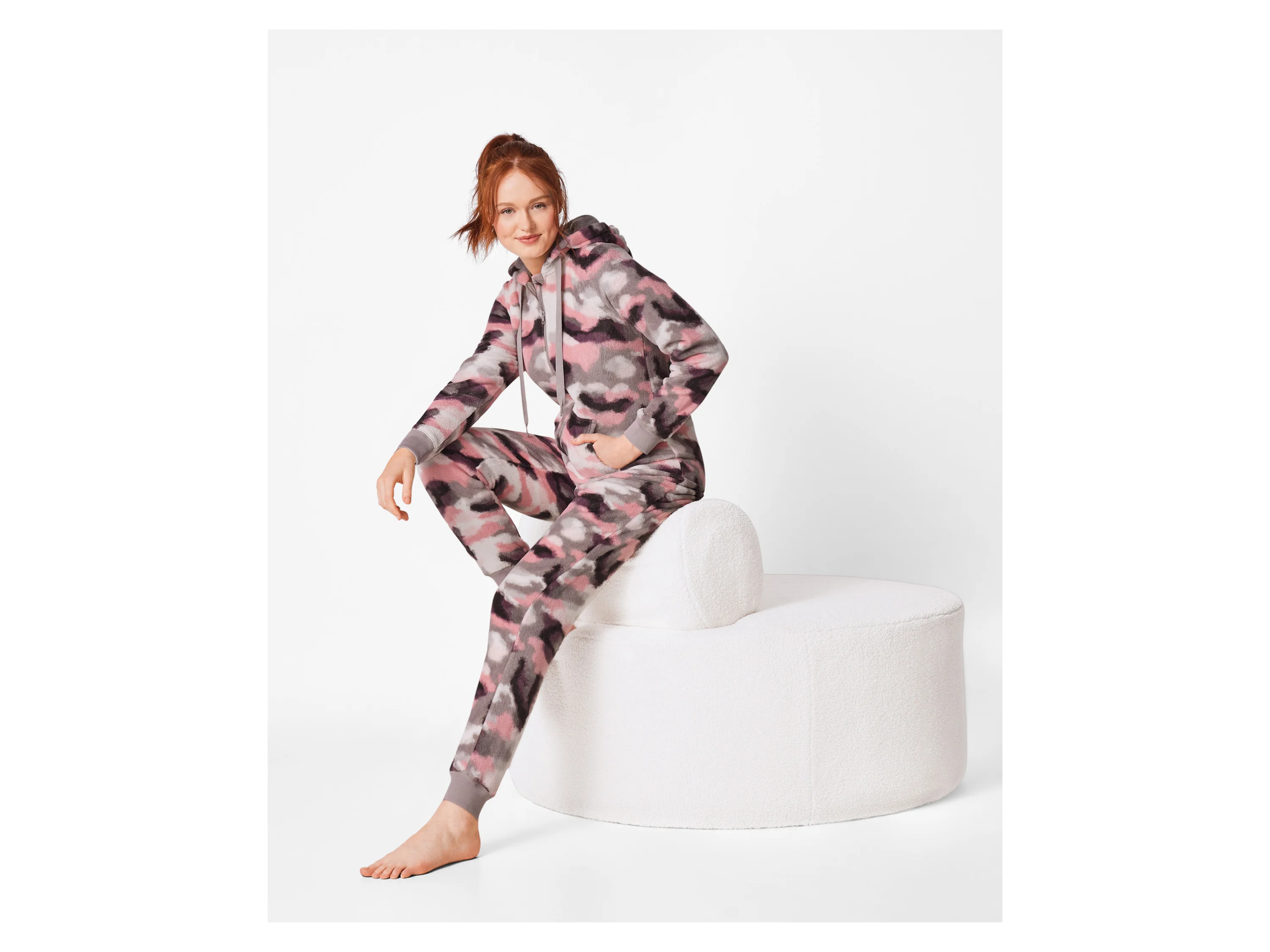 ESMARA® Damen Jumpsuit Plüsch (Gemustert, XS(32/34)) – Bild 2 von 3