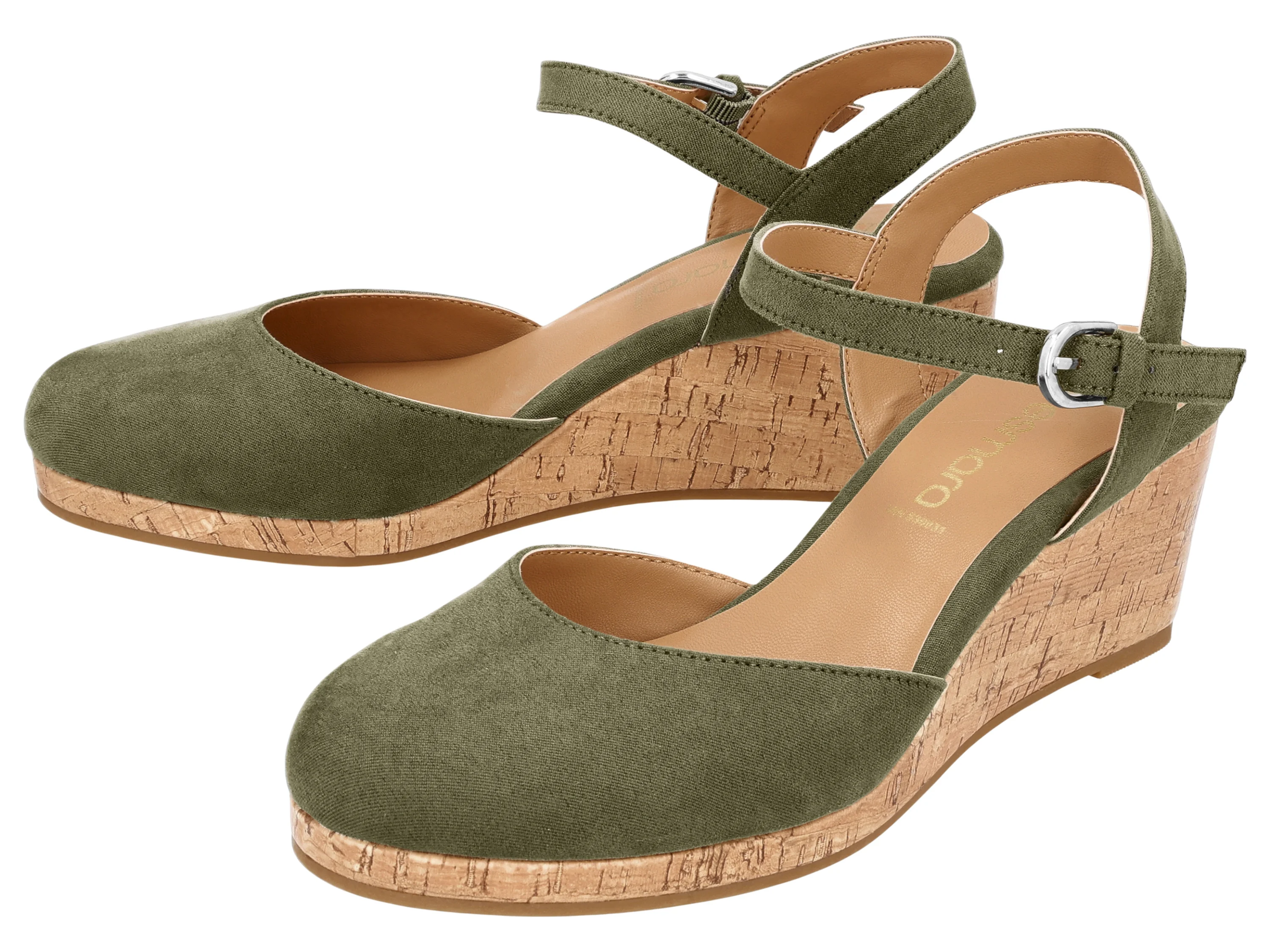 ESMARA® Damen Keilsandalen (Olive, 36) – Bild 2 von 3