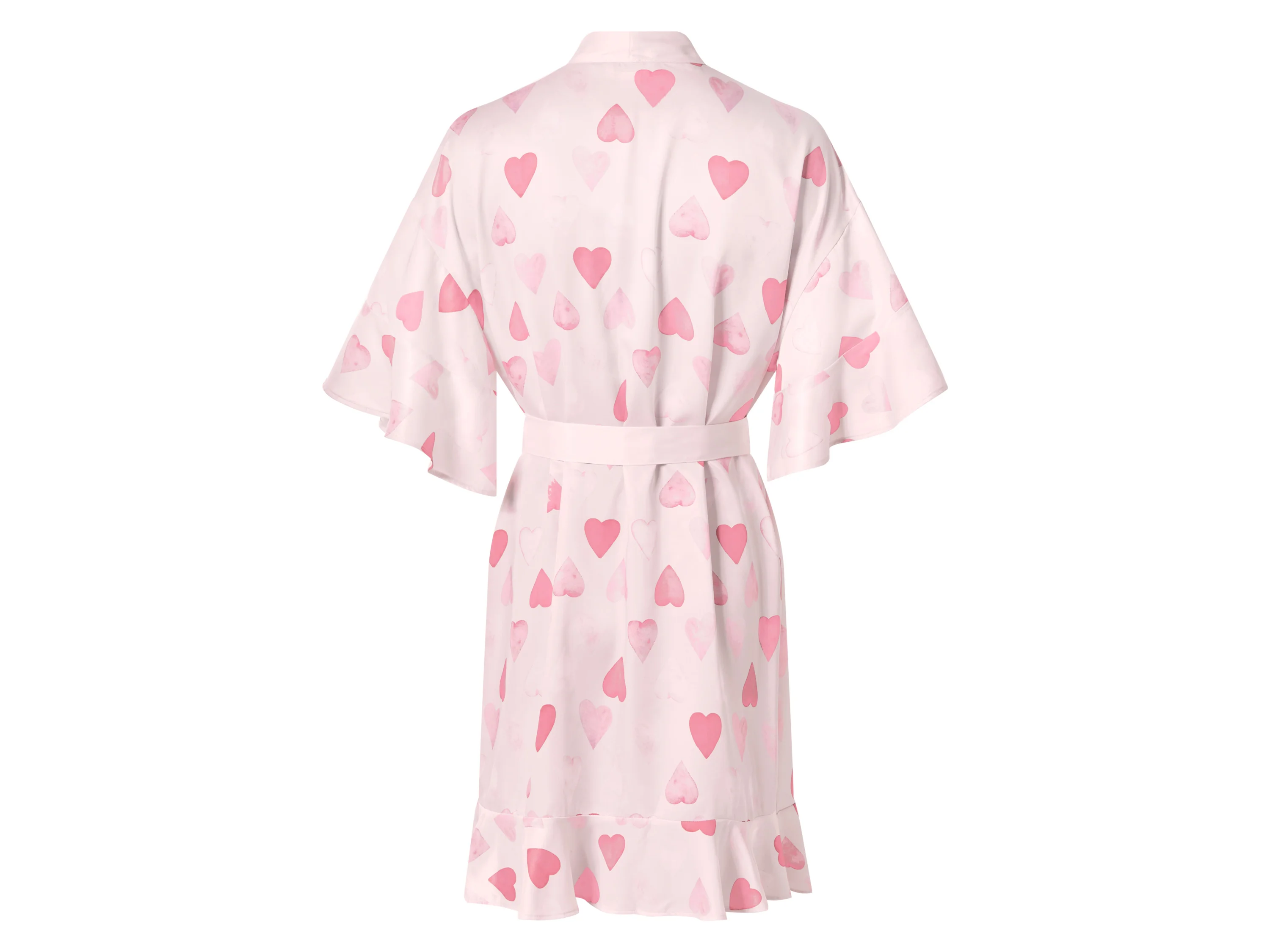 ESMARA® Damen Kimono Satin (Rosa, S (36/38)) – Bild 3 von 4