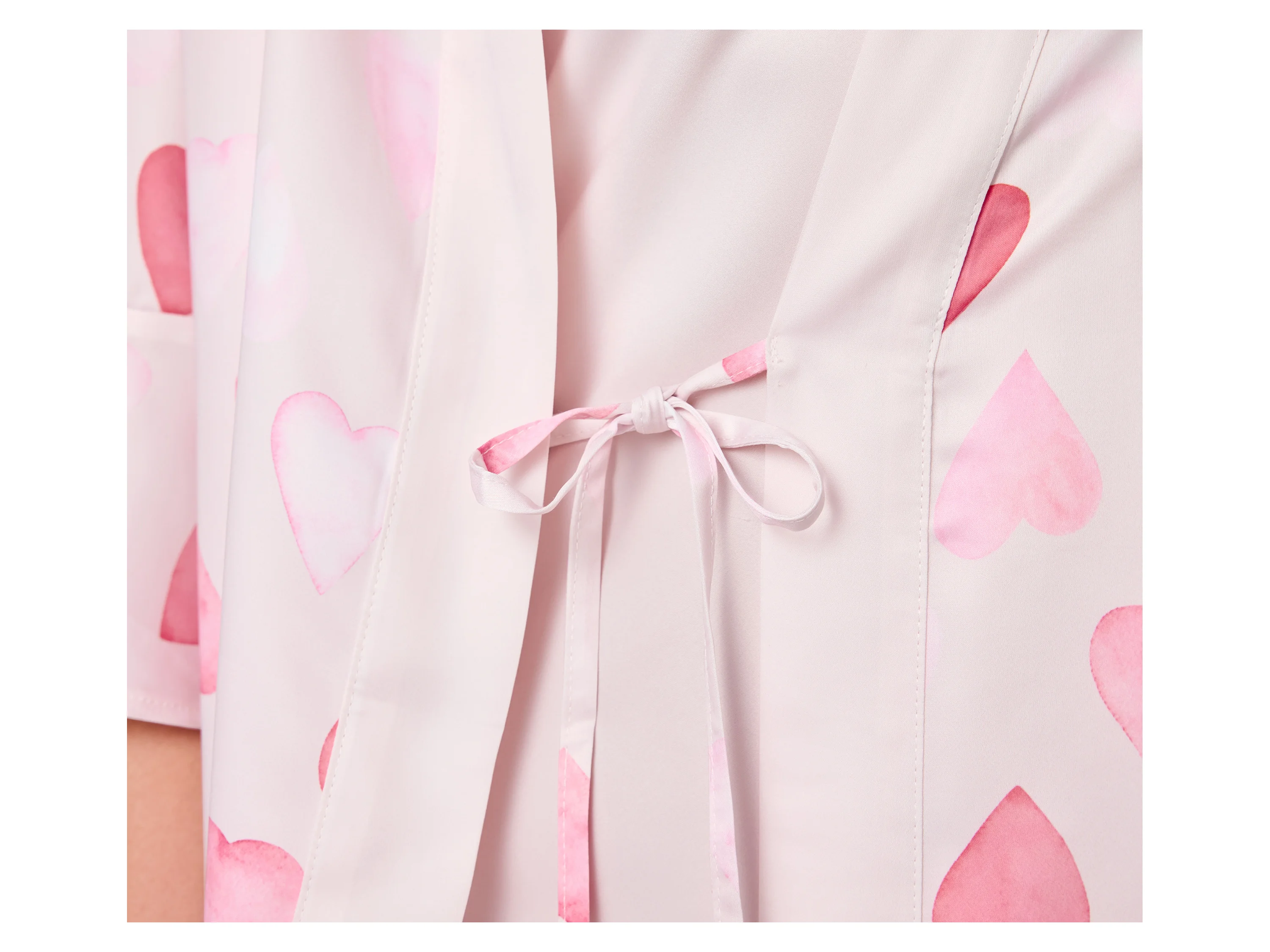 ESMARA® Damen Kimono Satin (Rosa, S (36/38)) – Bild 4 von 4