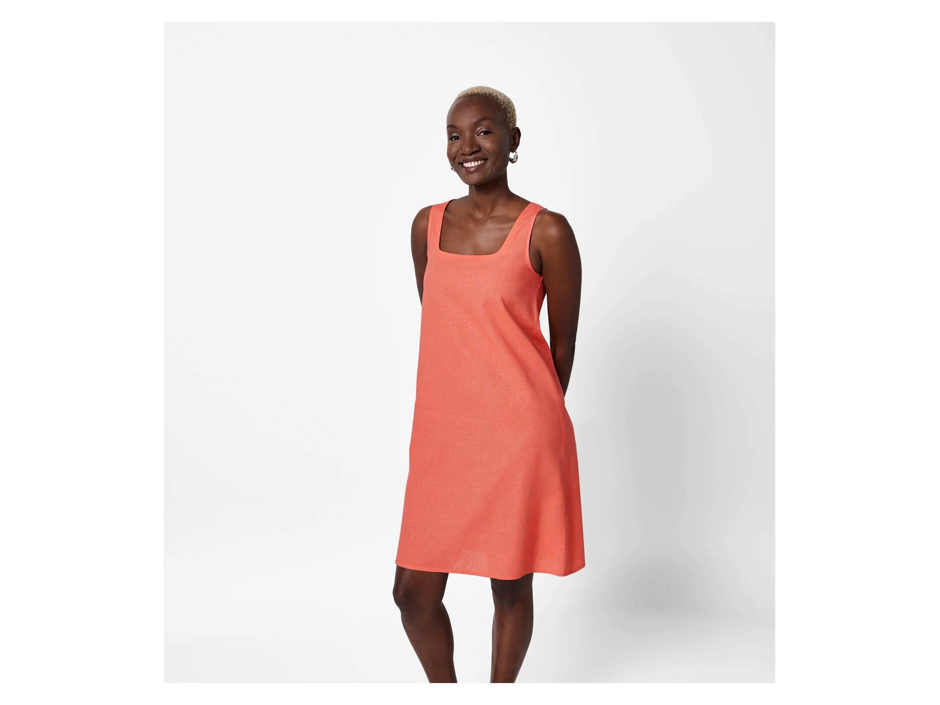 ESMARA® Damen Kleid (Apricot, 40) – Bild 2 von 4