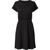 ESMARA® Damen Kleid, überschnittene Schultern (Schwarz, M(40/42))
