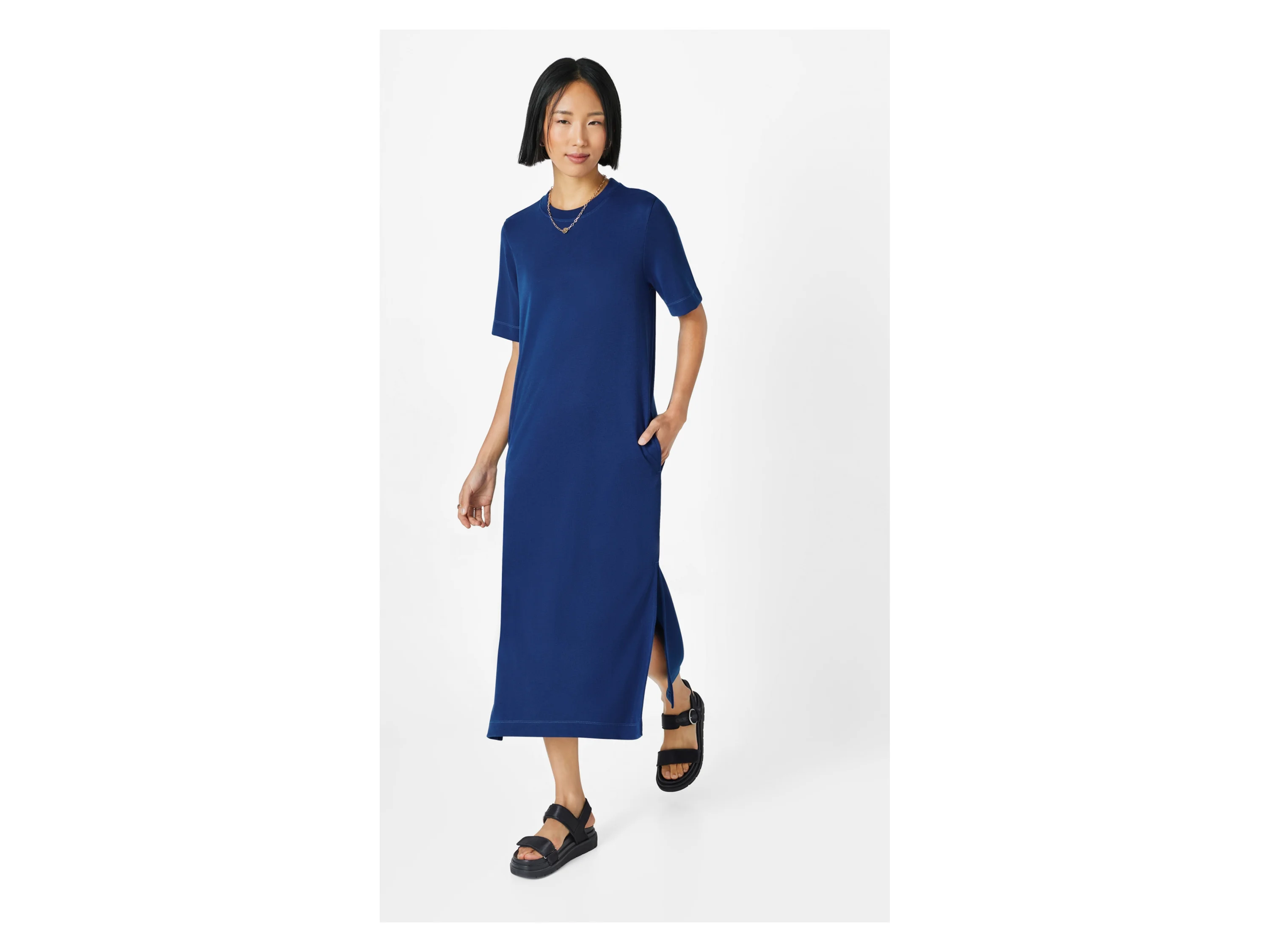 ESMARA® Damen Kleid (Blau, S (36/38)) – Bild 2 von 4