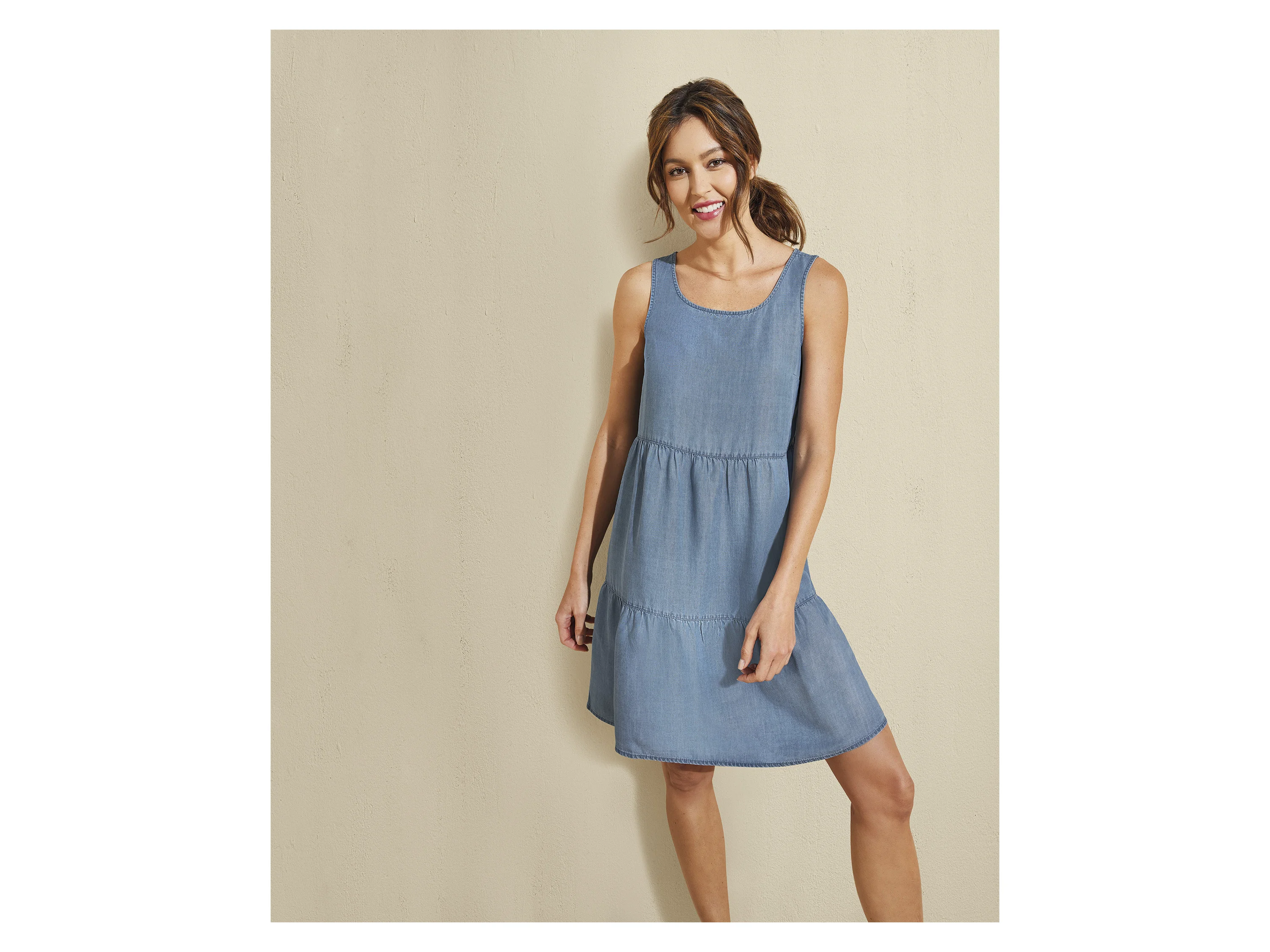 ESMARA® Damen Kleid (Blau, 34) – Bild 2 von 4
