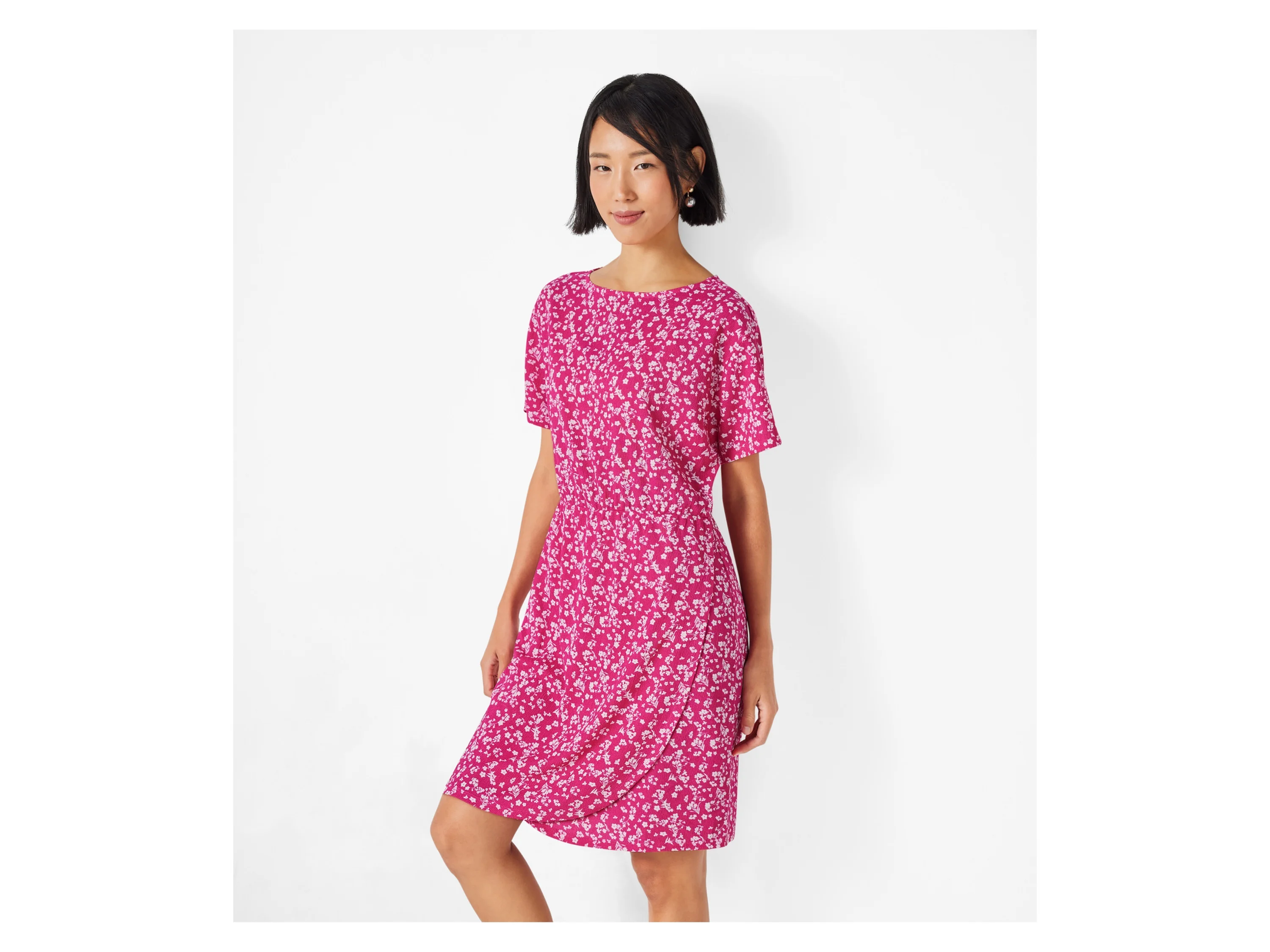 ESMARA® Damen Kleid (Blumen/pink, M(40/42)) – Bild 2 von 4