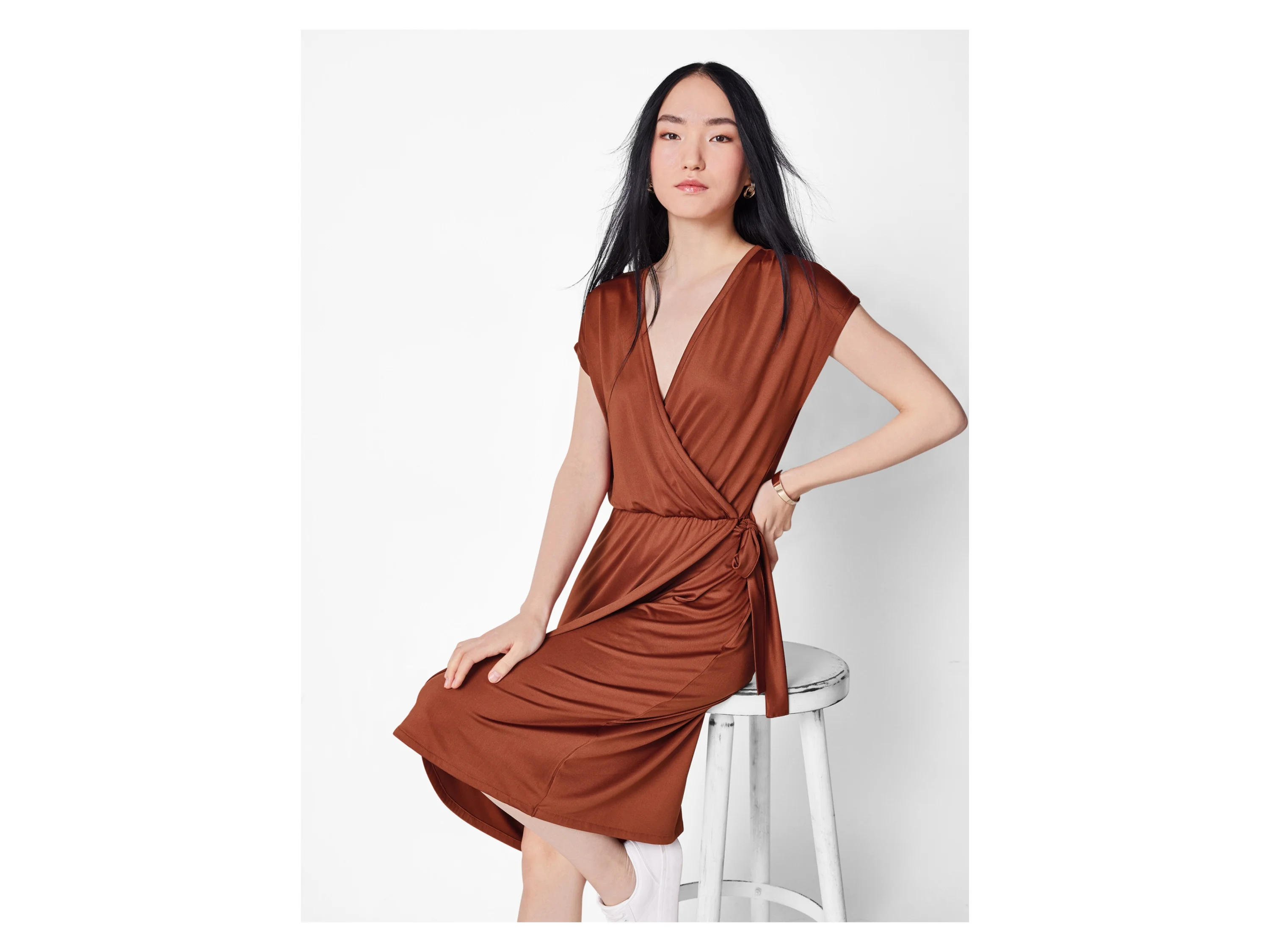 ESMARA® Damen Kleid (Braun, M(40/42)) – Bild 2 von 3