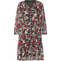 ESMARA® Damen Kleid Chiffon (Schwarz/Rot, 40)