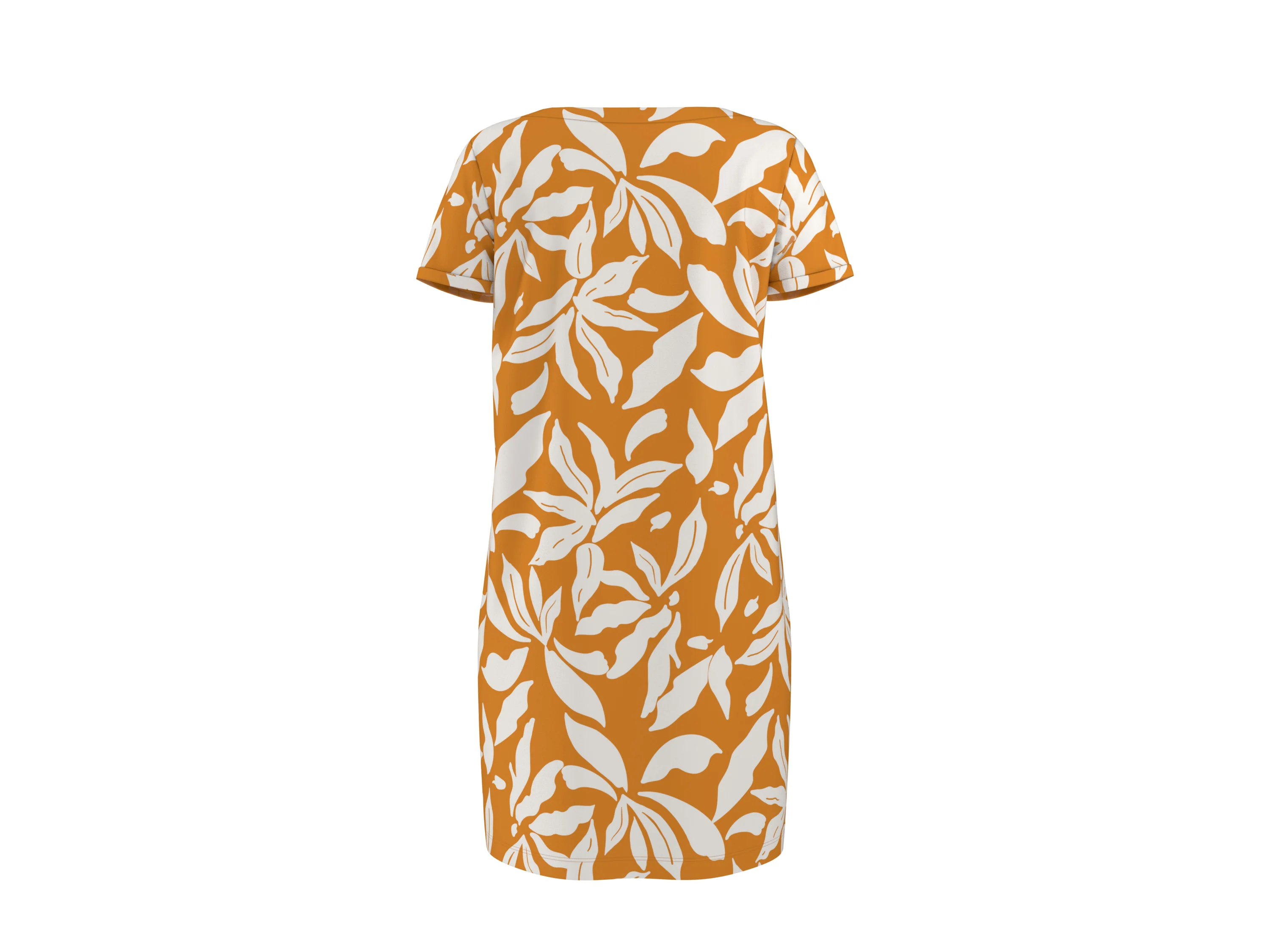 ESMARA® Damen Kleid (gemustert/orange, XS(32/34)) – Bild 3 von 4