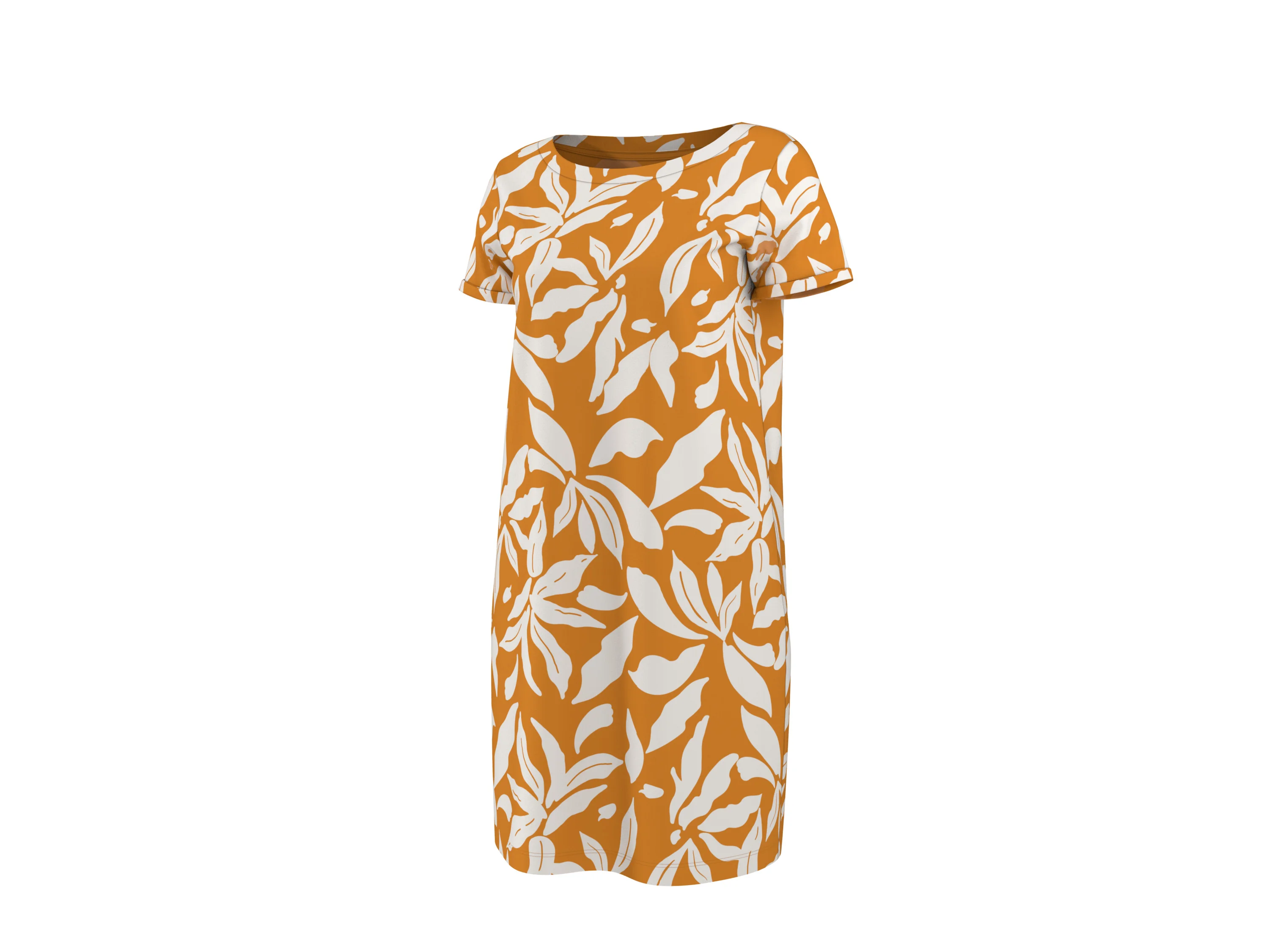 ESMARA® Damen Kleid (gemustert/orange, XS(32/34)) – Bild 4 von 4