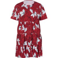 ESMARA® Damen Kleid (Gemustert/rot, XXL(52/54))
