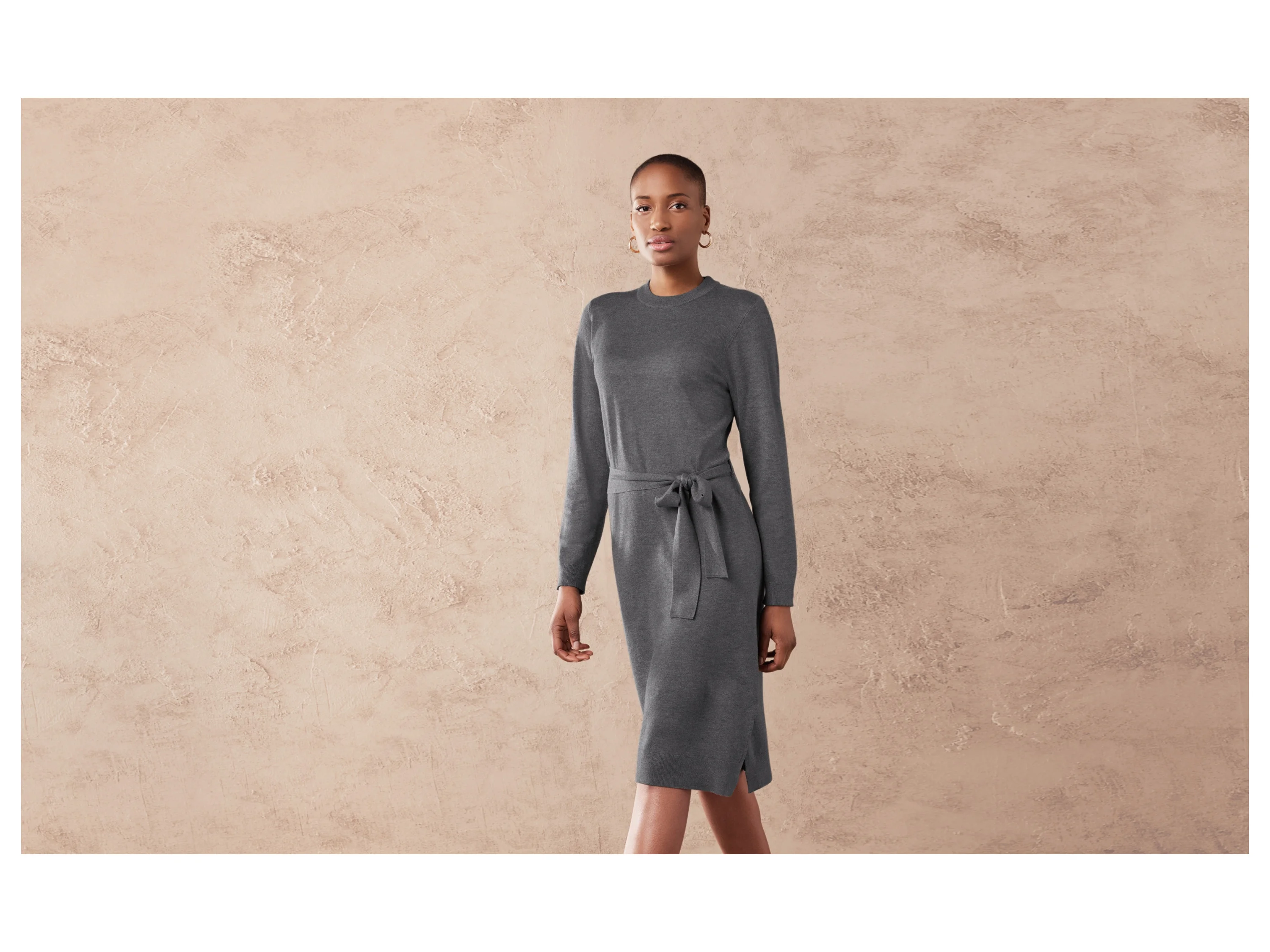ESMARA® Damen Kleid (Grau, L(44/46)) – Bild 2 von 4