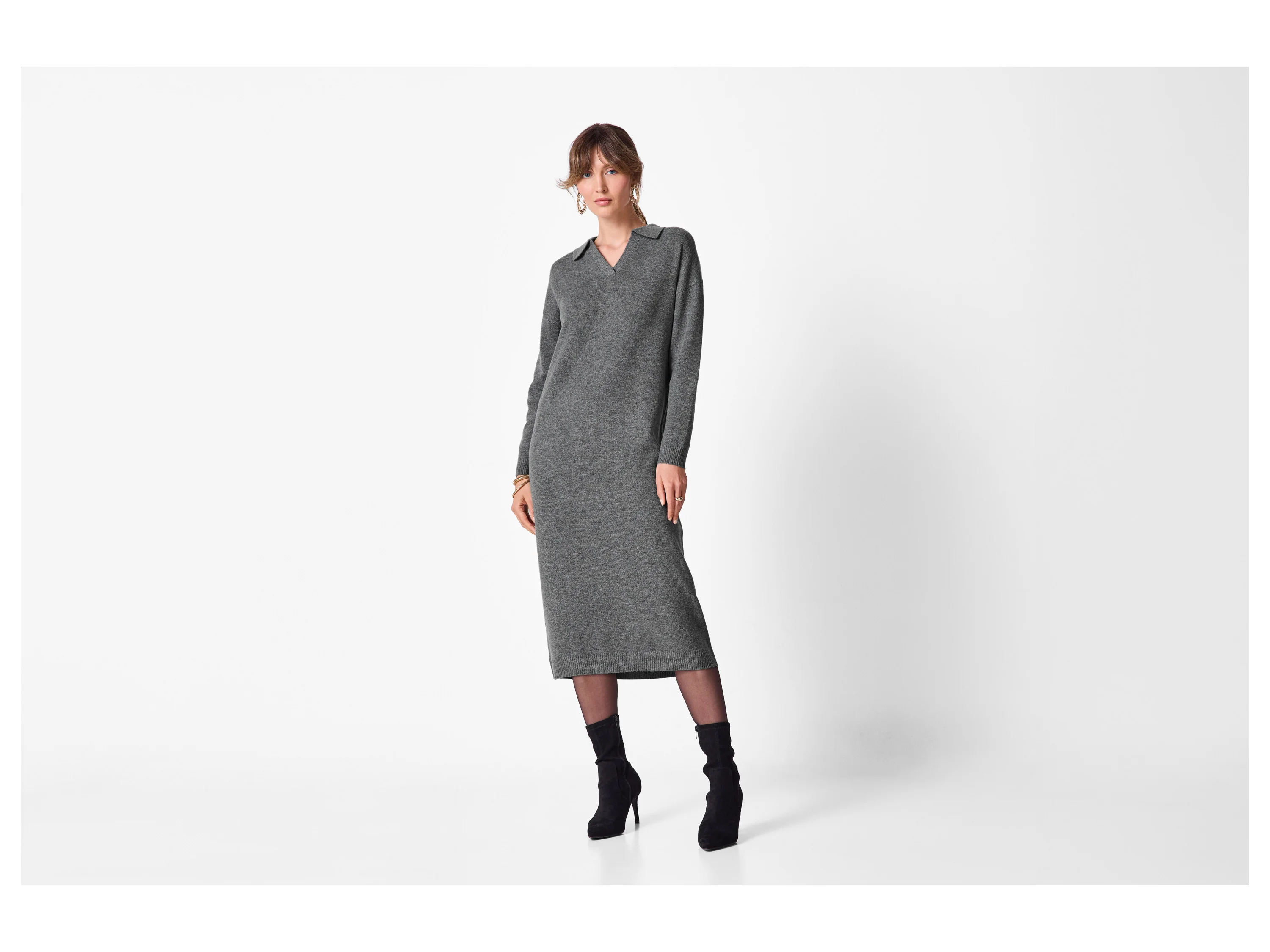 ESMARA® Damen Kleid (Grau, S(36/38)) – Bild 2 von 4