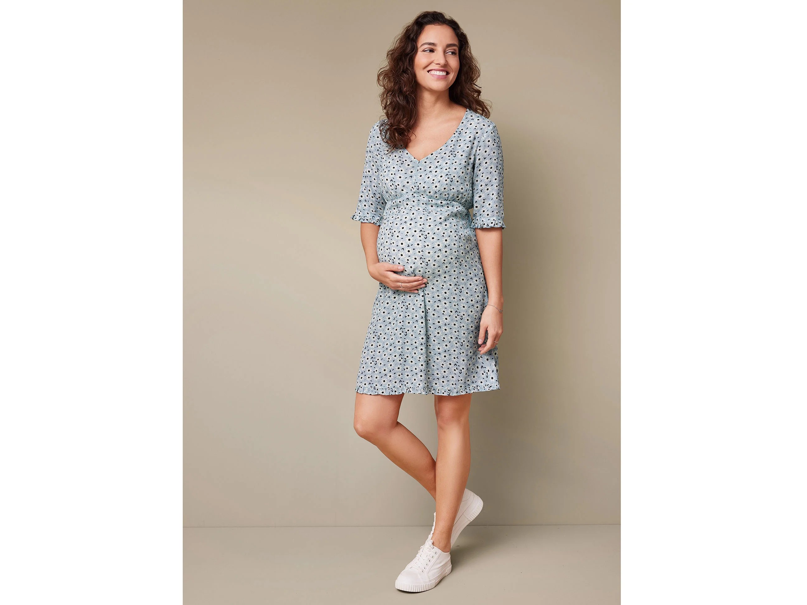 ESMARA® Damen Kleid (Hellblau, 40) – Bild 2 von 3