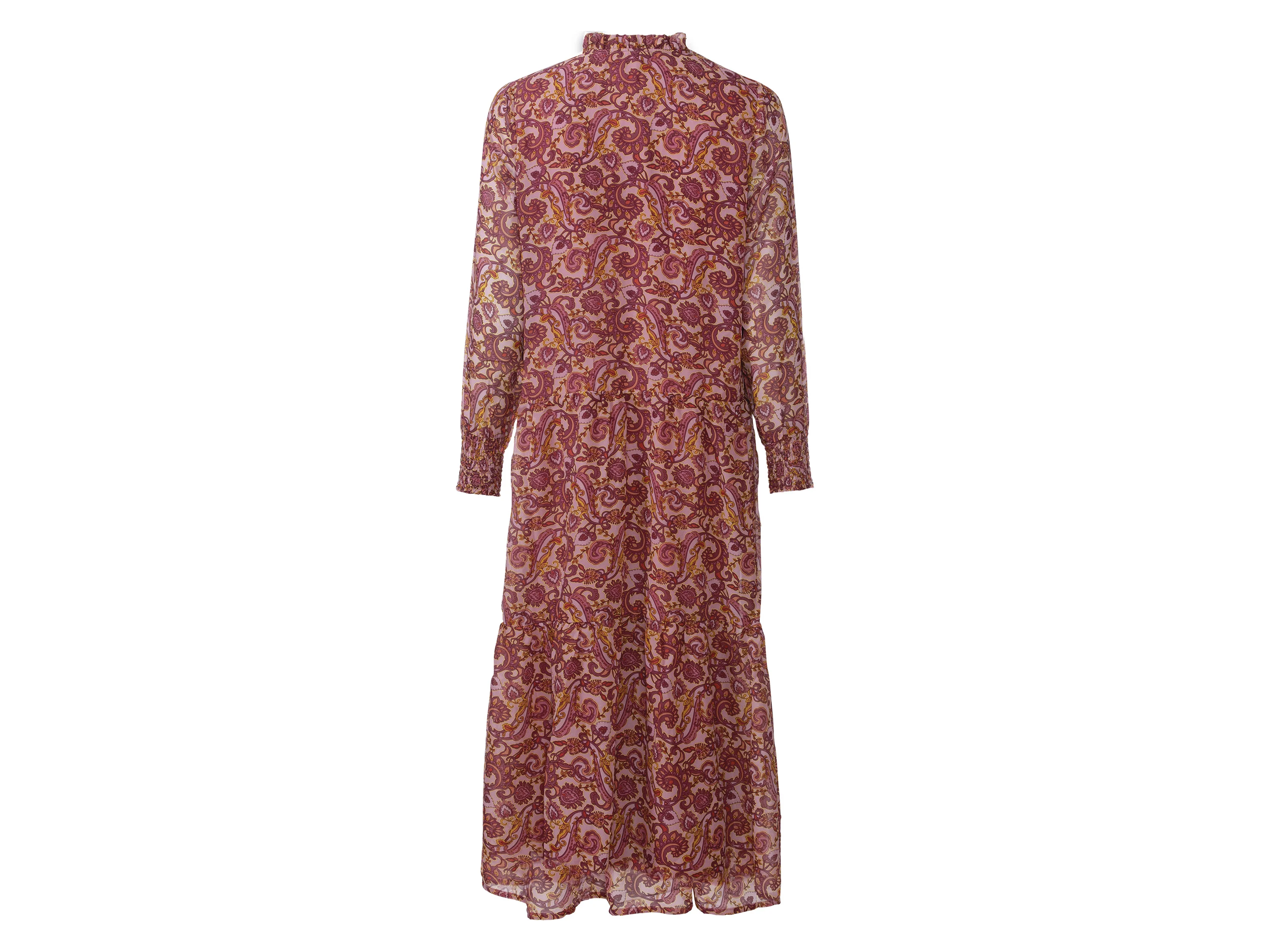 ESMARA® Damen Kleid Maxi (Paisley/beere, 36) – Bild 4 von 4