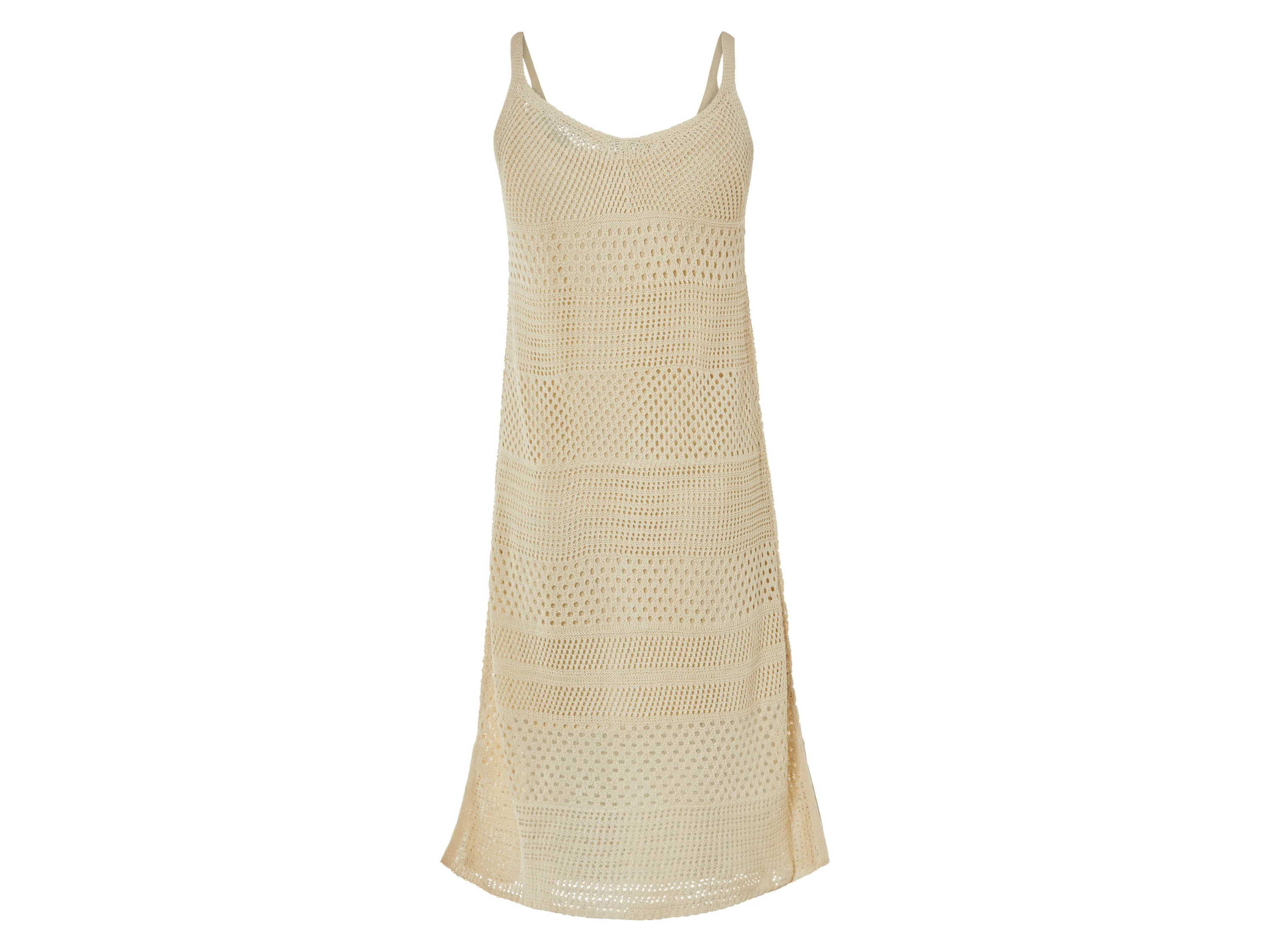 ESMARA® Damen Kleid Midi (Creme, M(40/42)) – Bild 3 von 4