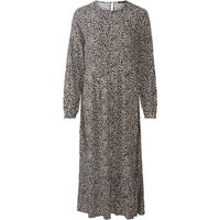ESMARA® Damen Kleid midi (schwarz/gemustert, 36)