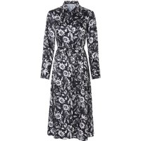 ESMARA® Damen Kleid Midi (Schwarz/weiß, 42)