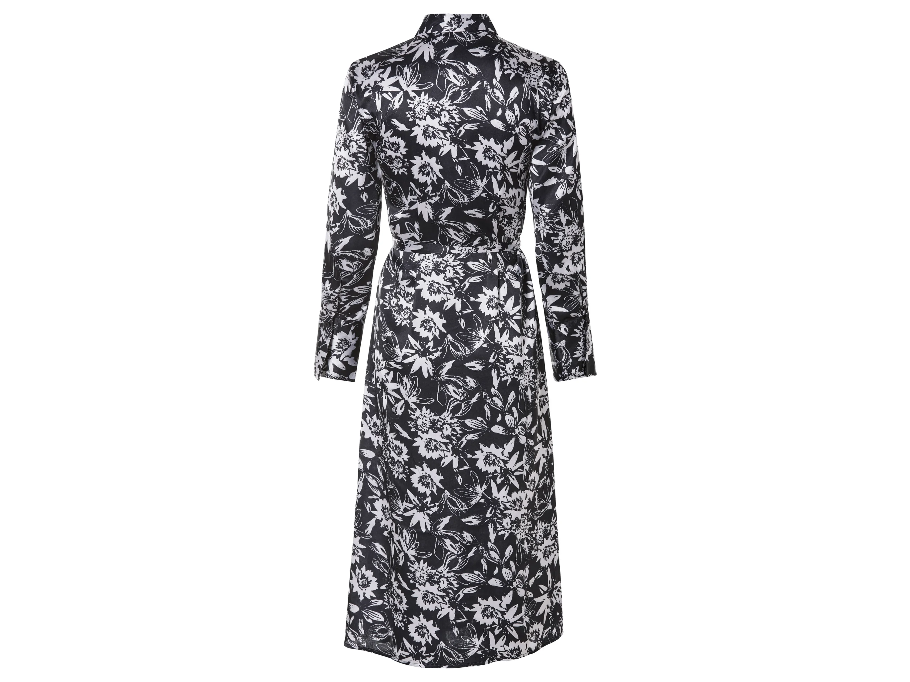 ESMARA® Damen Kleid Midi (Schwarz/weiß, 38) – Bild 3 von 3