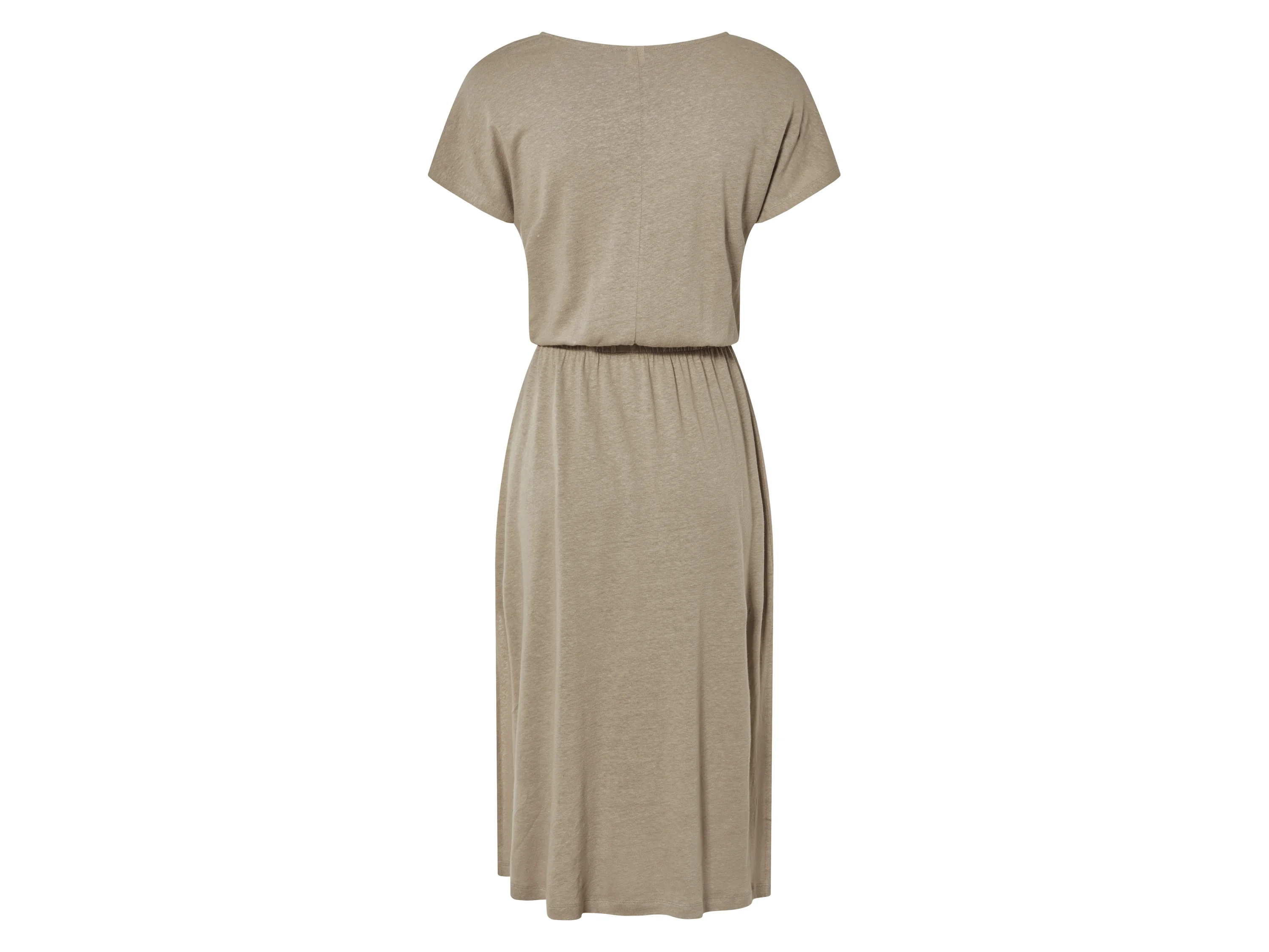 ESMARA® Damen Kleid Midi (Taupe, M(40/42)) – Bild 4 von 4
