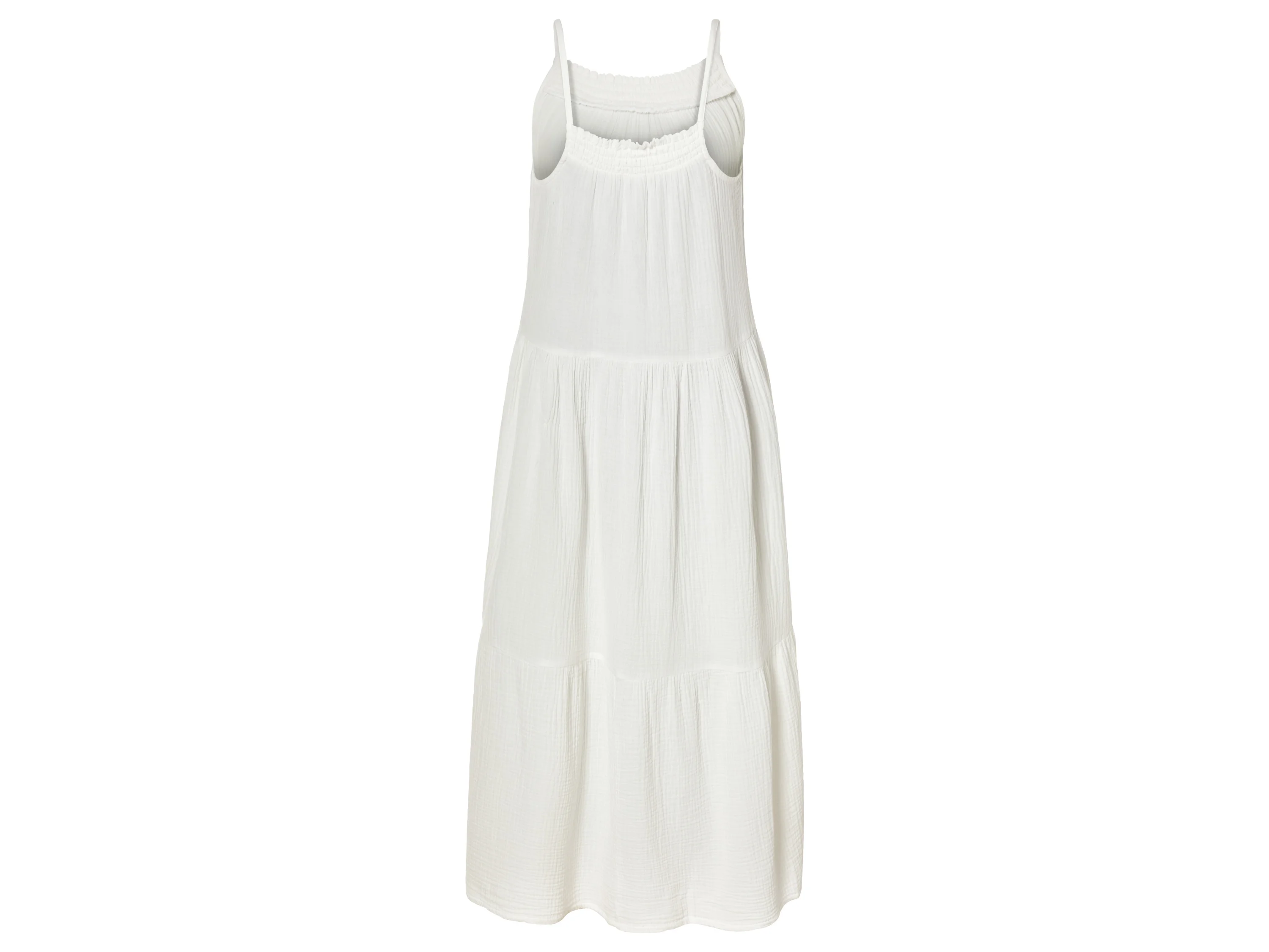 ESMARA® Damen Kleid Midi (Weiß, 42) – Bild 3 von 4