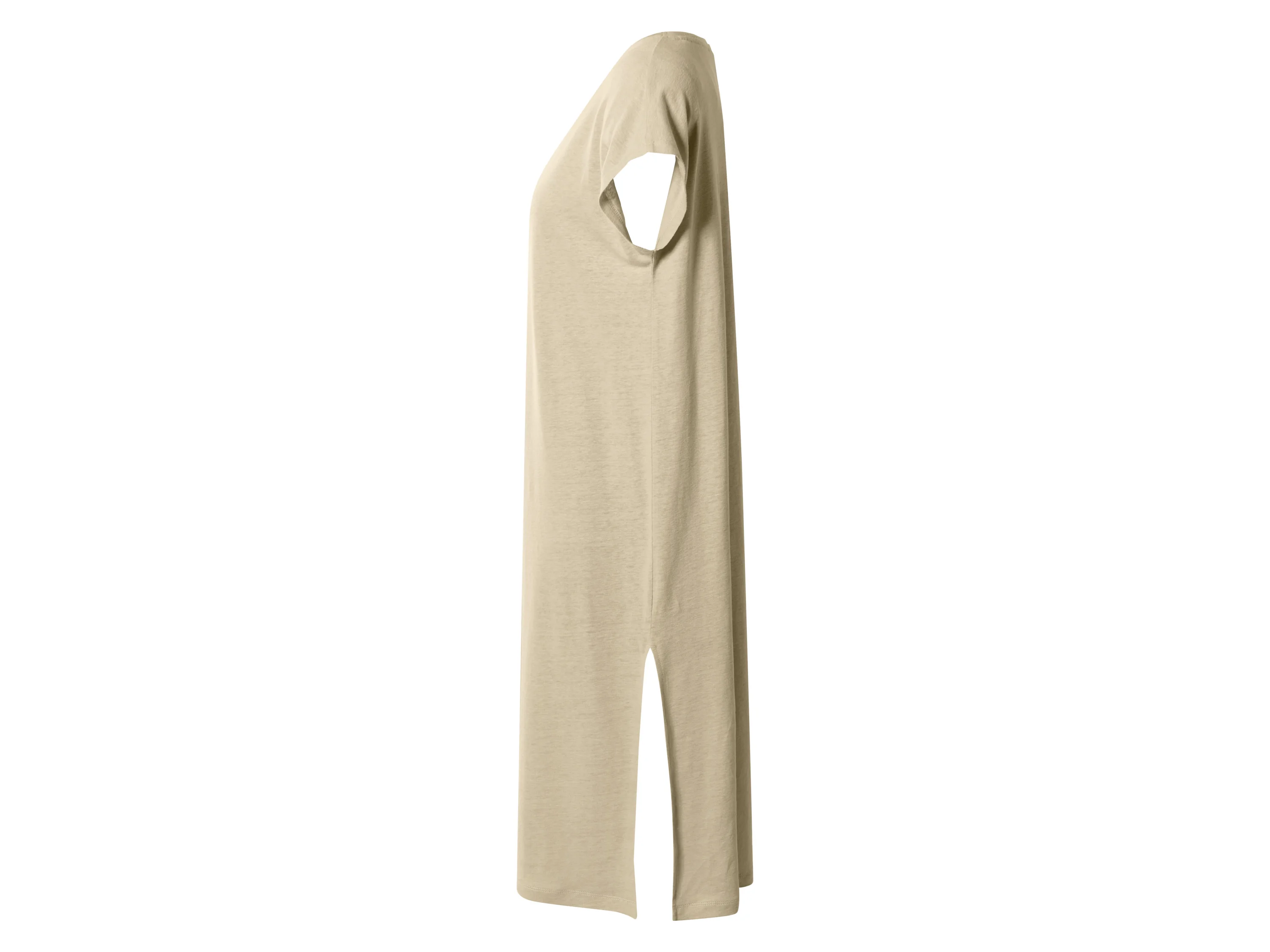 ESMARA® Damen Kleid mit Leinen (Beige, XS (32/34)) – Bild 4 von 4