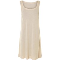 ESMARA® Damen Kleid mit Leinen (Beige, XS(32/34))