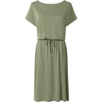 ESMARA® Damen Kleid mit Leinen (Grün, L (44/46))