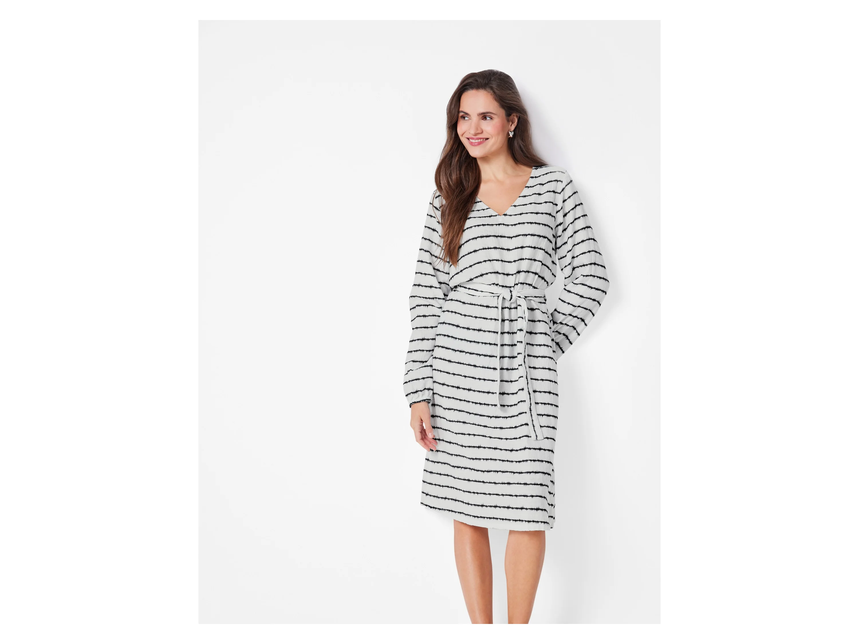 ESMARA® Damen Kleid Musselin (Weiß, M(40/42)) – Bild 2 von 4