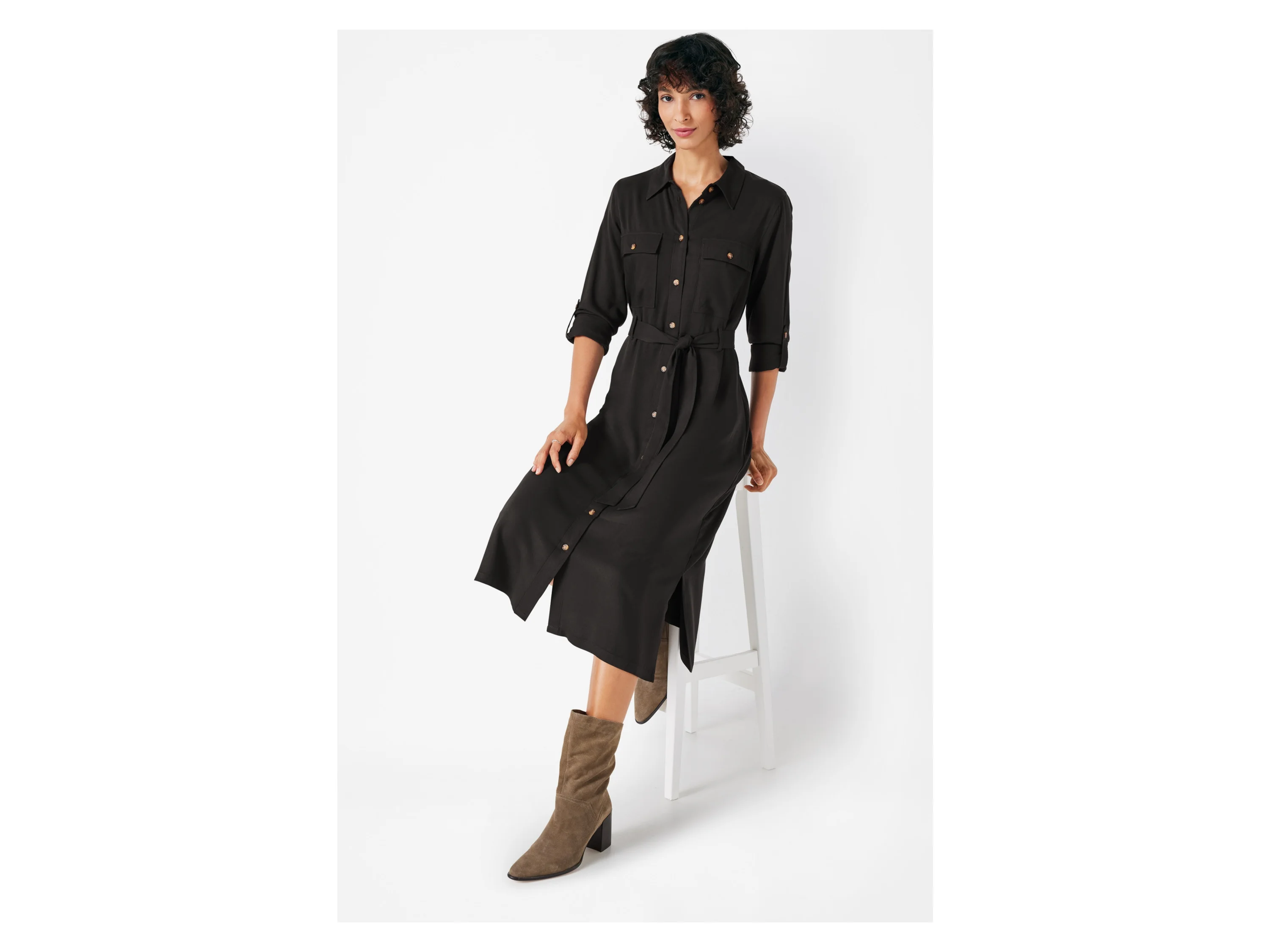 ESMARA® Damen Kleid (Schwarz, 38) – Bild 2 von 4