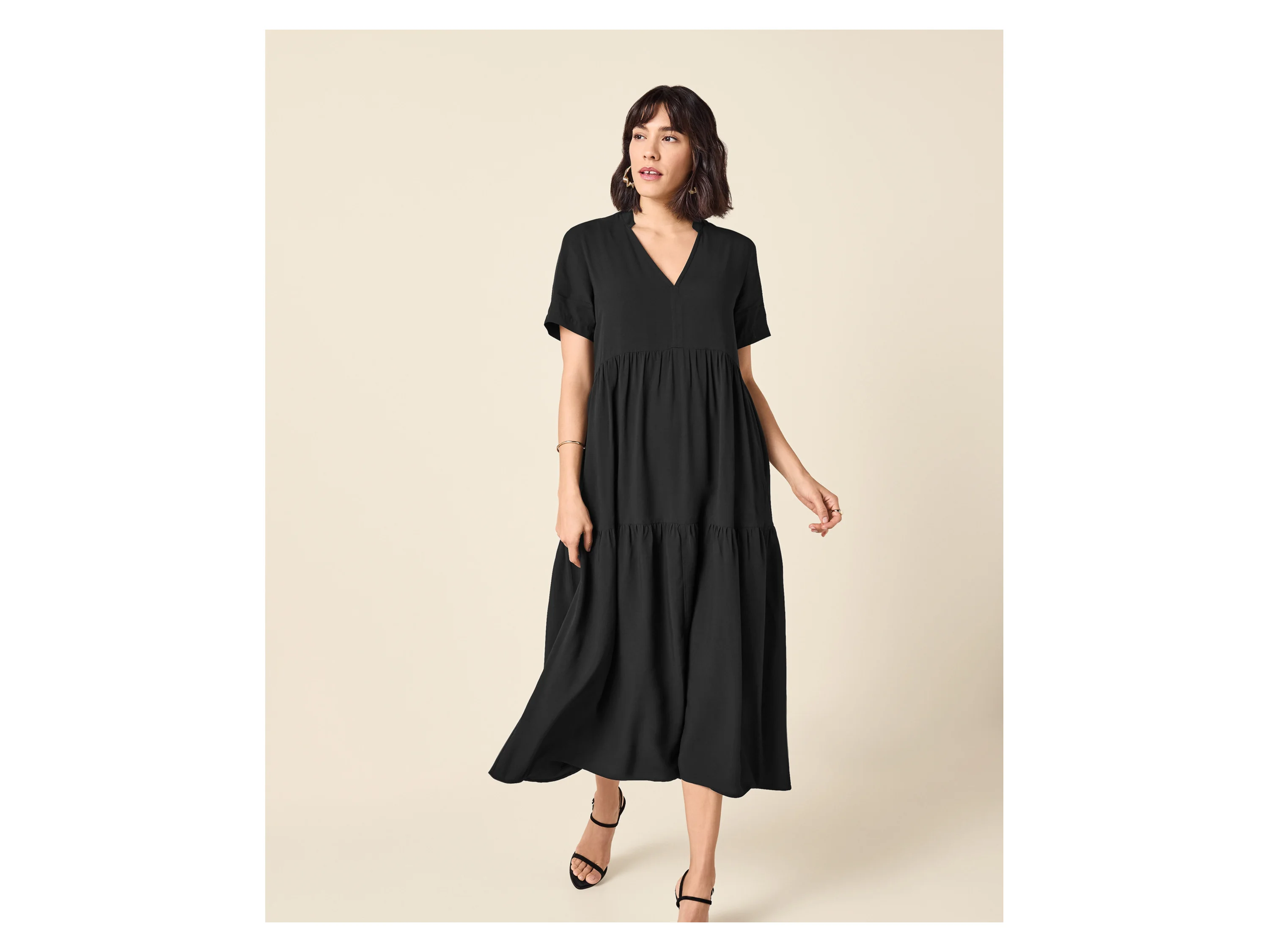 ESMARA® Damen Kleid (Schwarz, XS(32/34)) – Bild 2 von 3