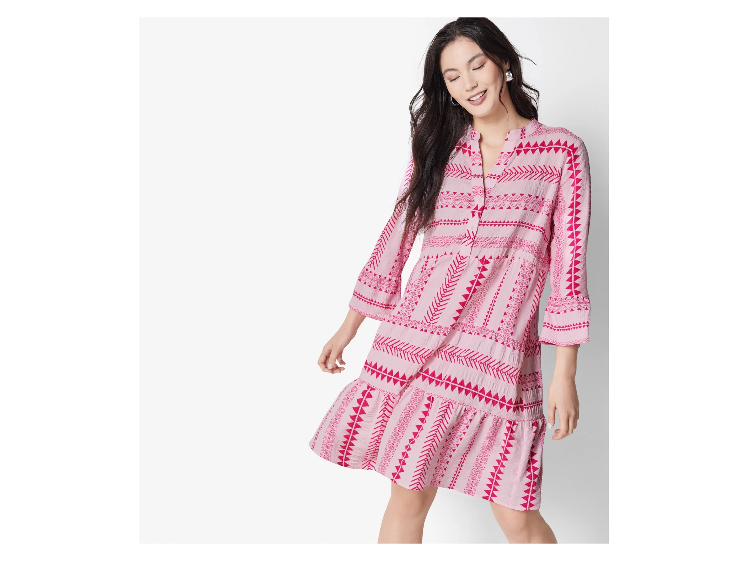 ESMARA® Damen Kleid Tunika (Pink, XS(32/34)) – Bild 2 von 3