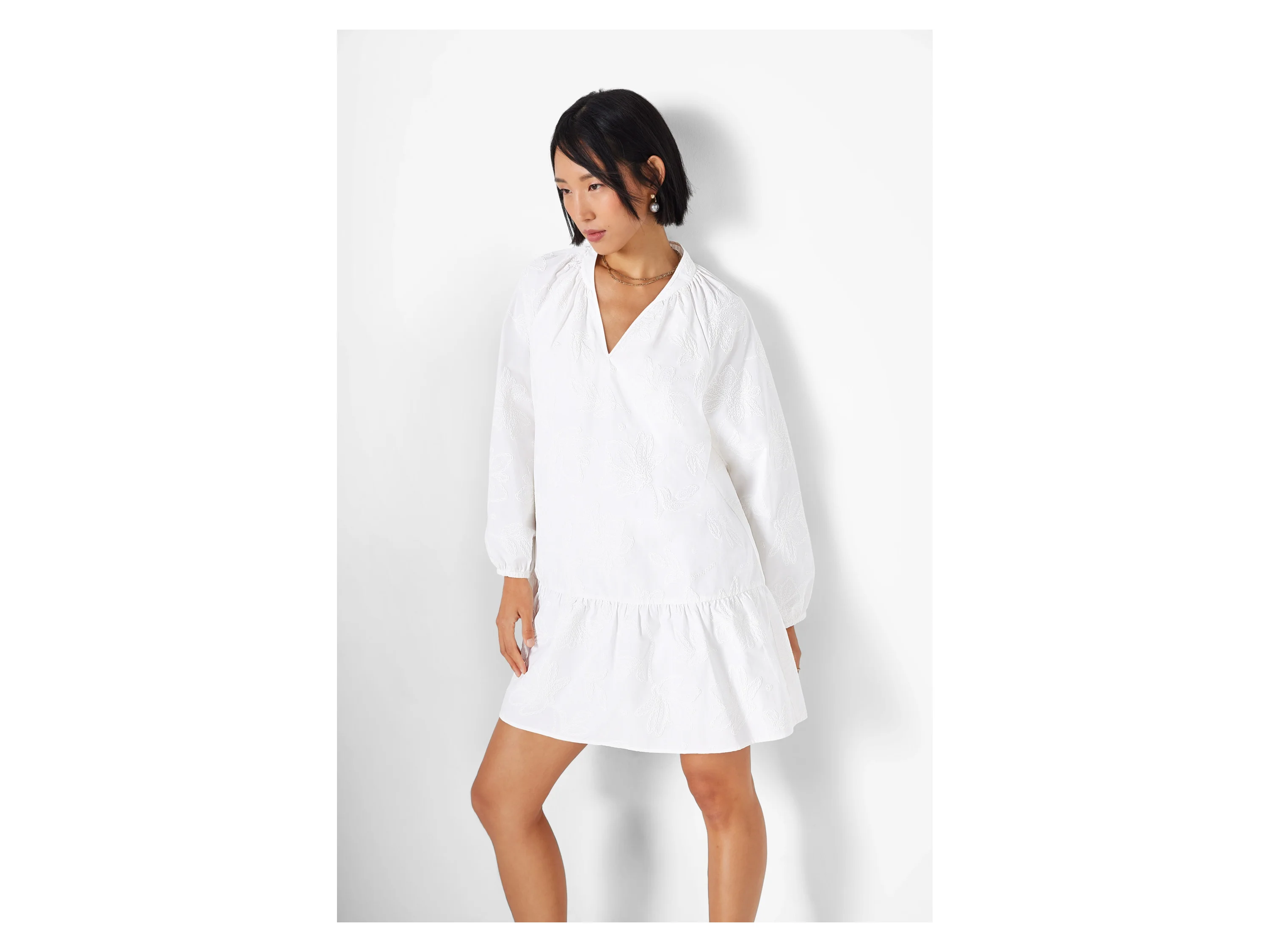 ESMARA® Damen Kleid (Weiß, XS(32/34)) – Bild 2 von 4