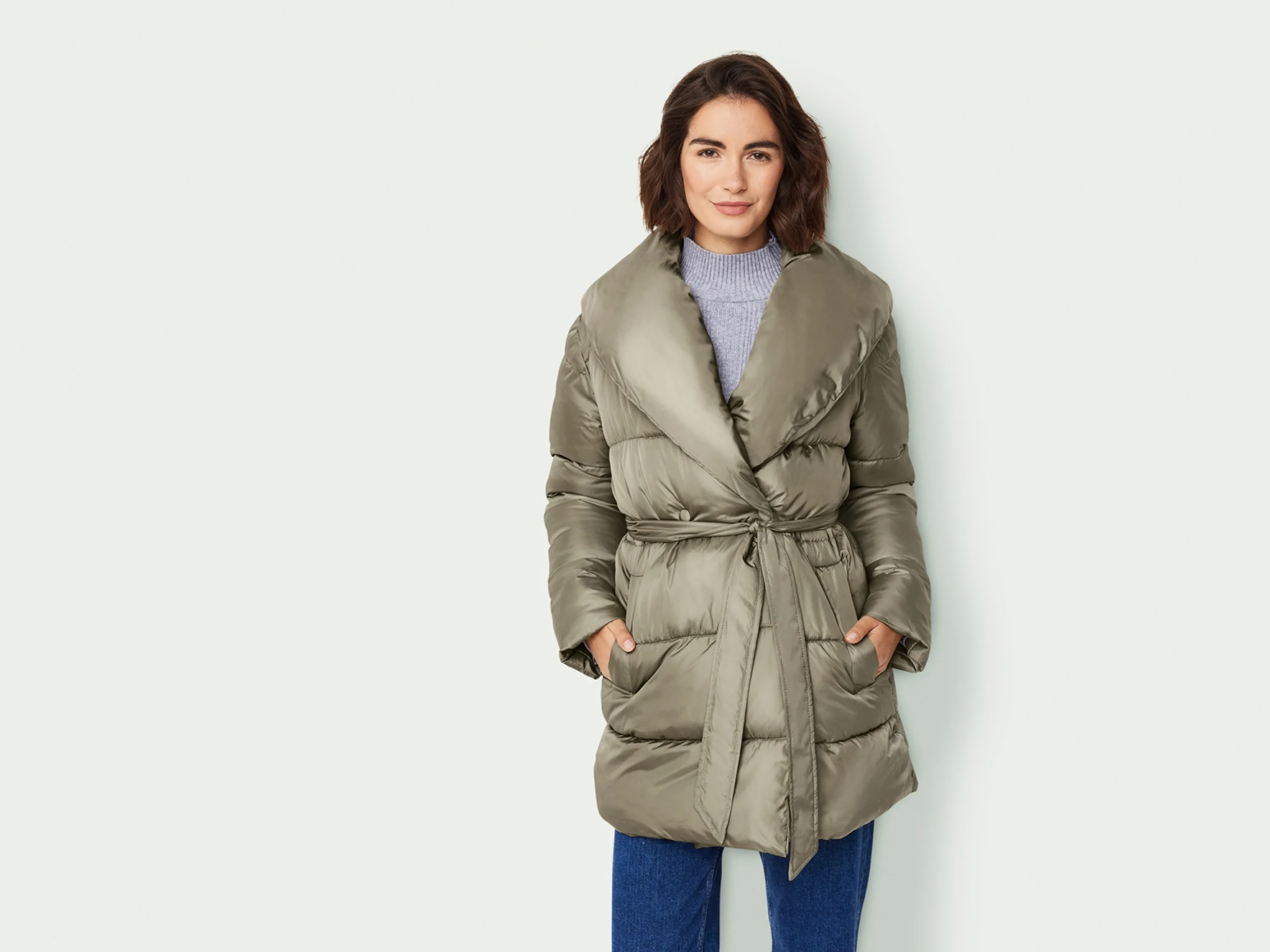 ESMARA® Damen Kurzmantel (Olive, M (40/42)) – Bild 2 von 4