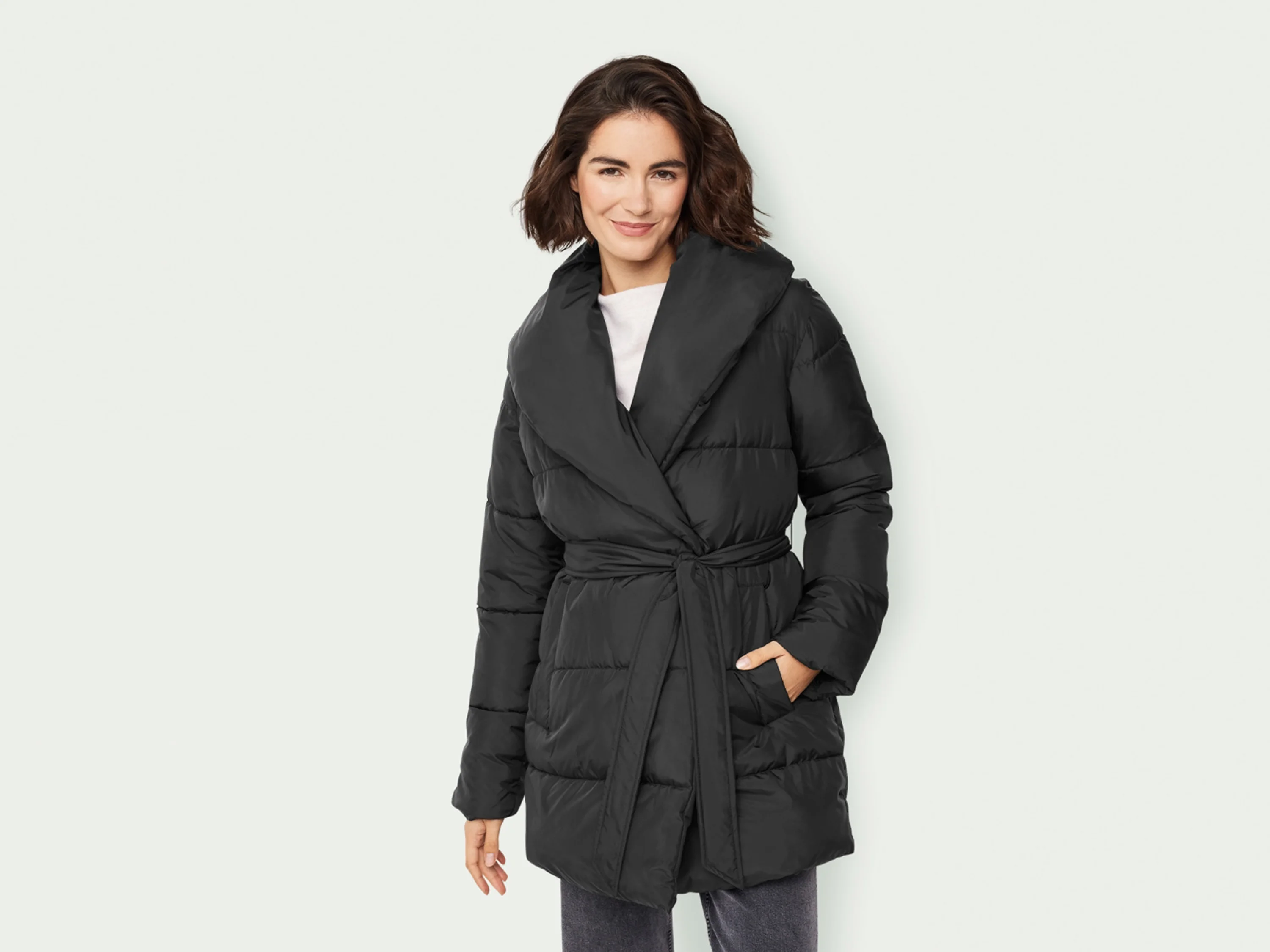 ESMARA® Damen Kurzmantel (Schwarz, M (40/42)) – Bild 2 von 4