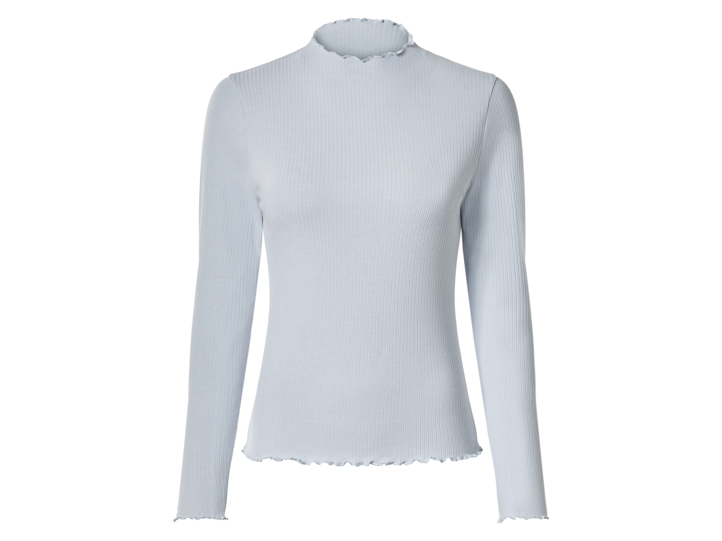 ESMARA® Damen Langarmshirt, 2 Stück (beige/hellblau, L(44/46)) – Bild 2 von 4