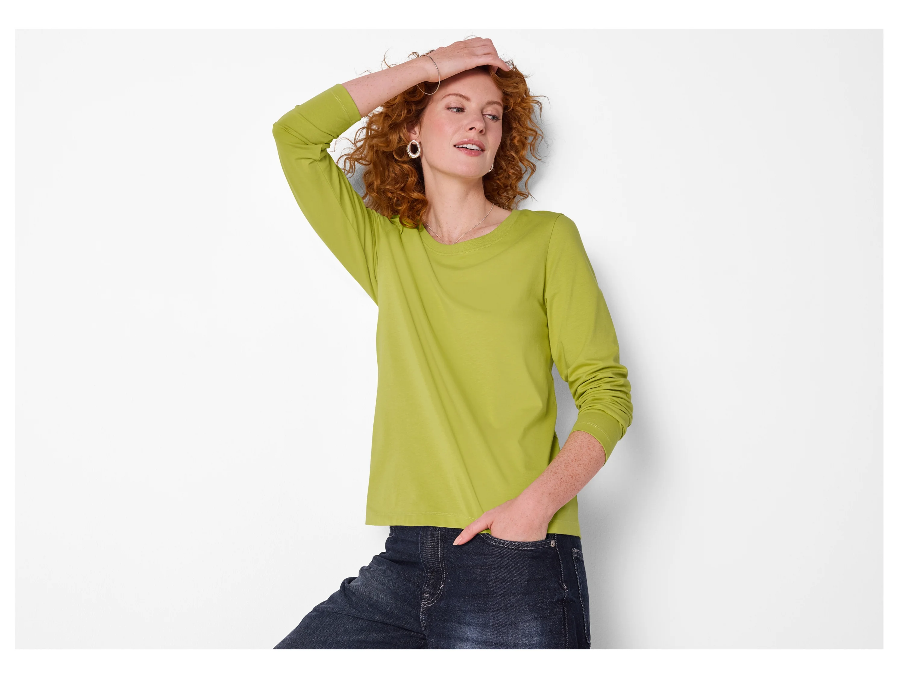 ESMARA® Damen Langarmshirt (Grün, XS(32/34)) – Bild 2 von 3