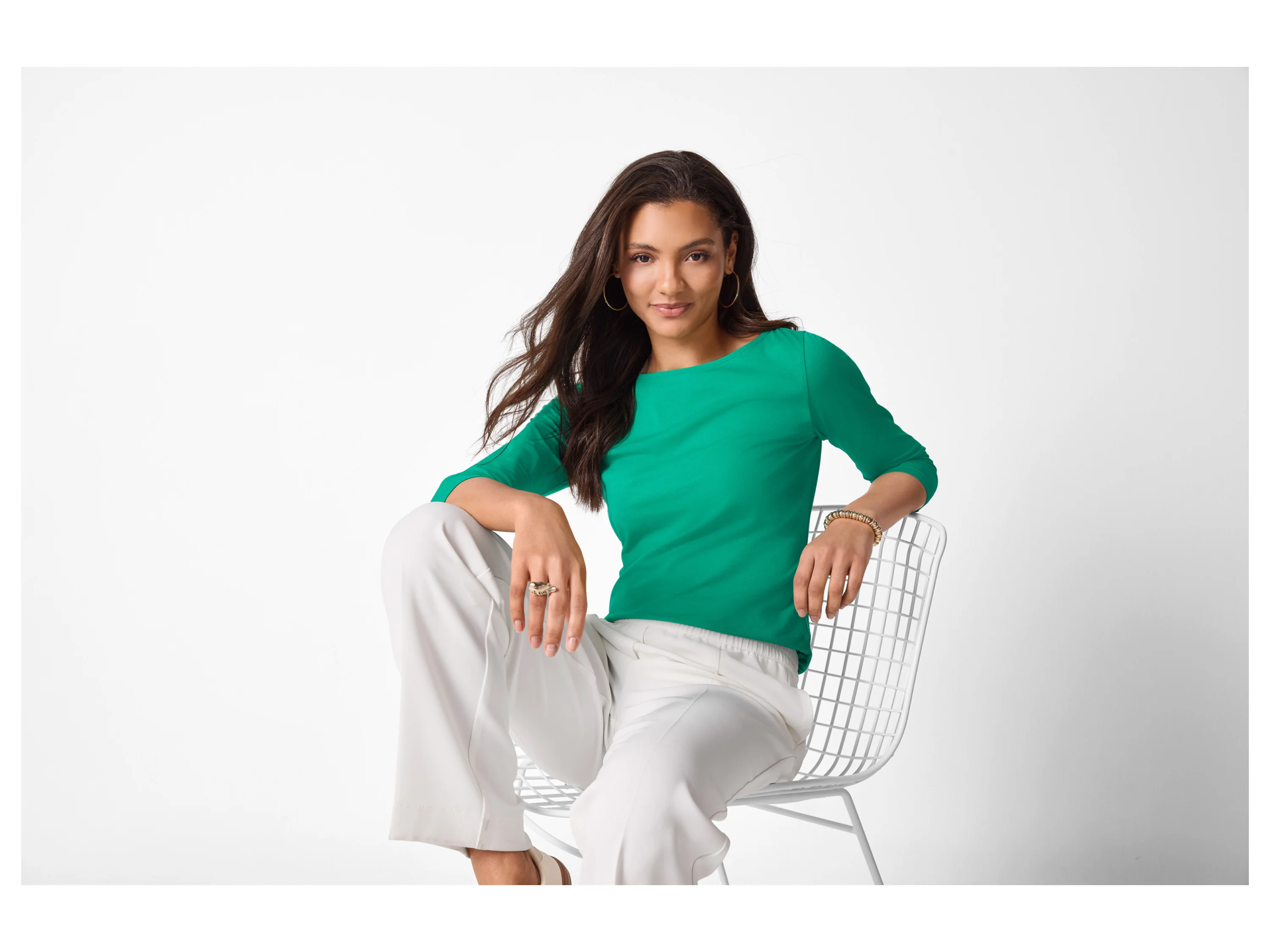 ESMARA® Damen Langarmshirt (Grün, XS(32/34)) – Bild 2 von 4