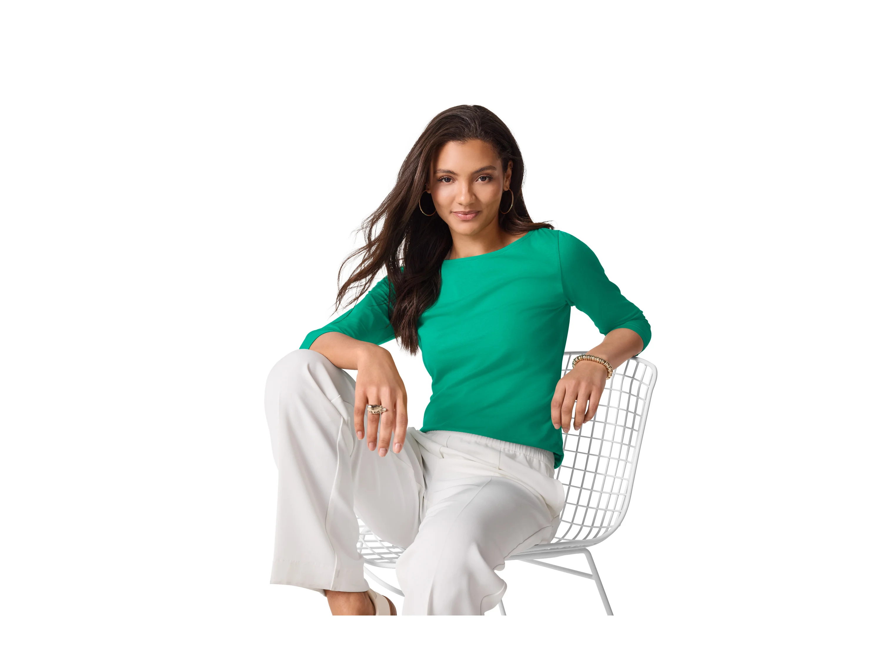 ESMARA® Damen Langarmshirt (Grün, XS(32/34)) – Bild 4 von 4